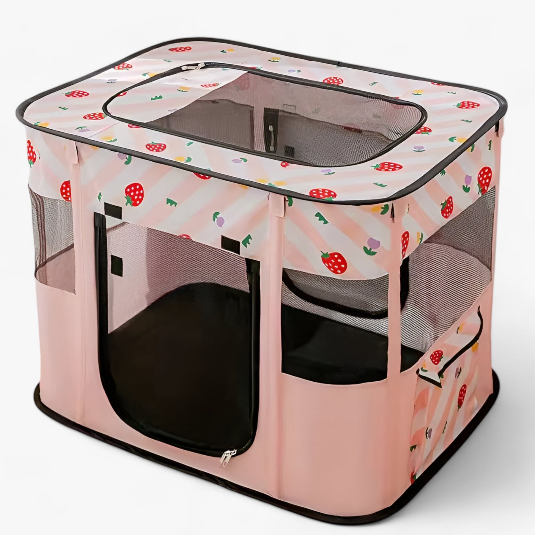 pets : Caro Crate | Draagbare Opvouwbare Dierenbox in Roze van Pantinoshop
