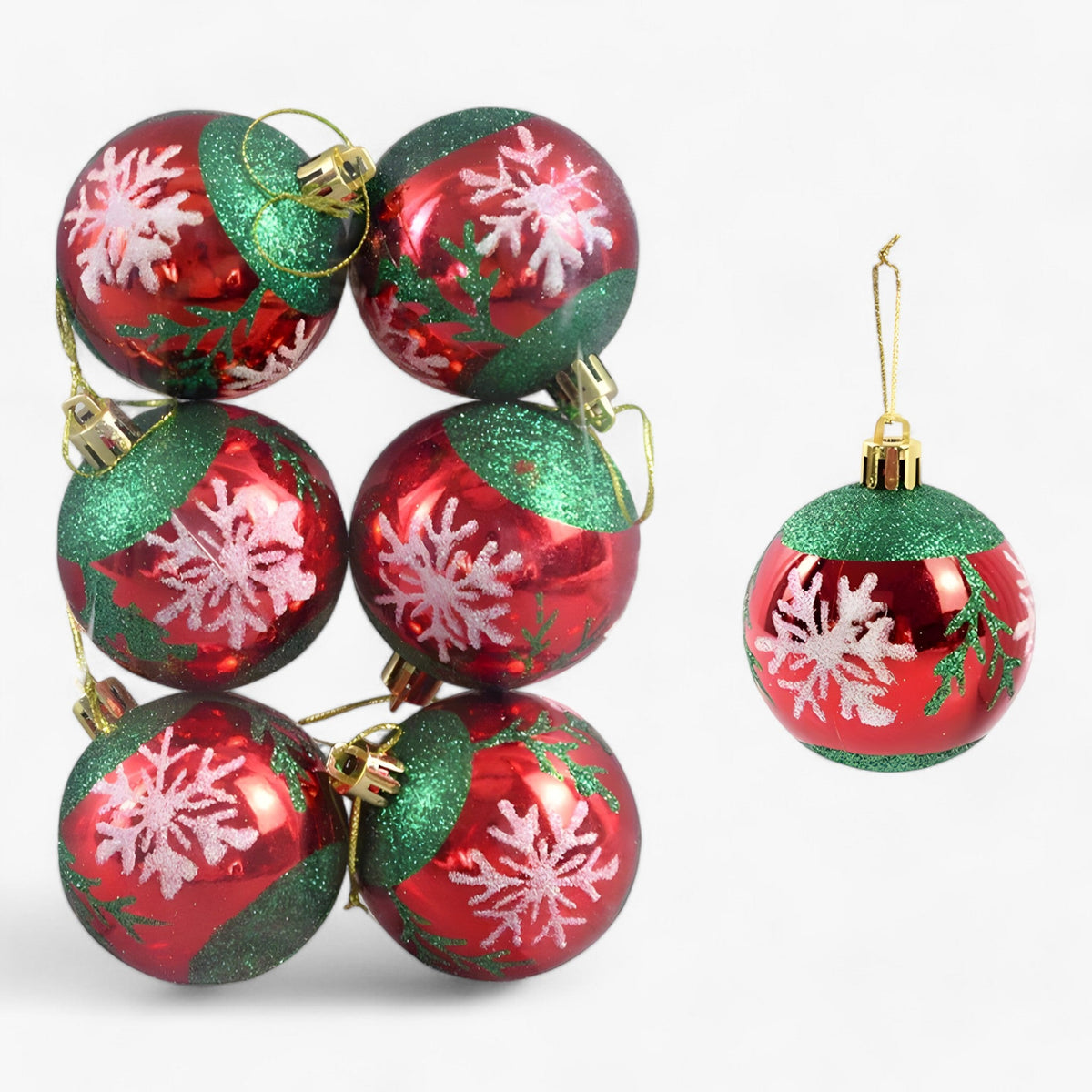 home & garden : Kerstmis | 6 stuks kerstballen - ideale decoratie voor de boom in B 6cm van Pantinoshop