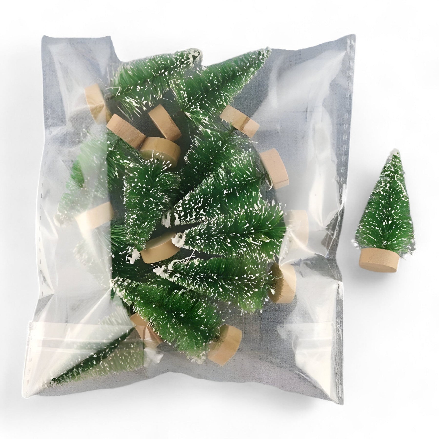 home & garden : Kerstliefhebber | 12PCS Mini Kerstbomen - Leuk en Feestelijk DIY Decor voor Huis en Kantoor in Lichtgroen zak van 12PCS van Pantinoshop