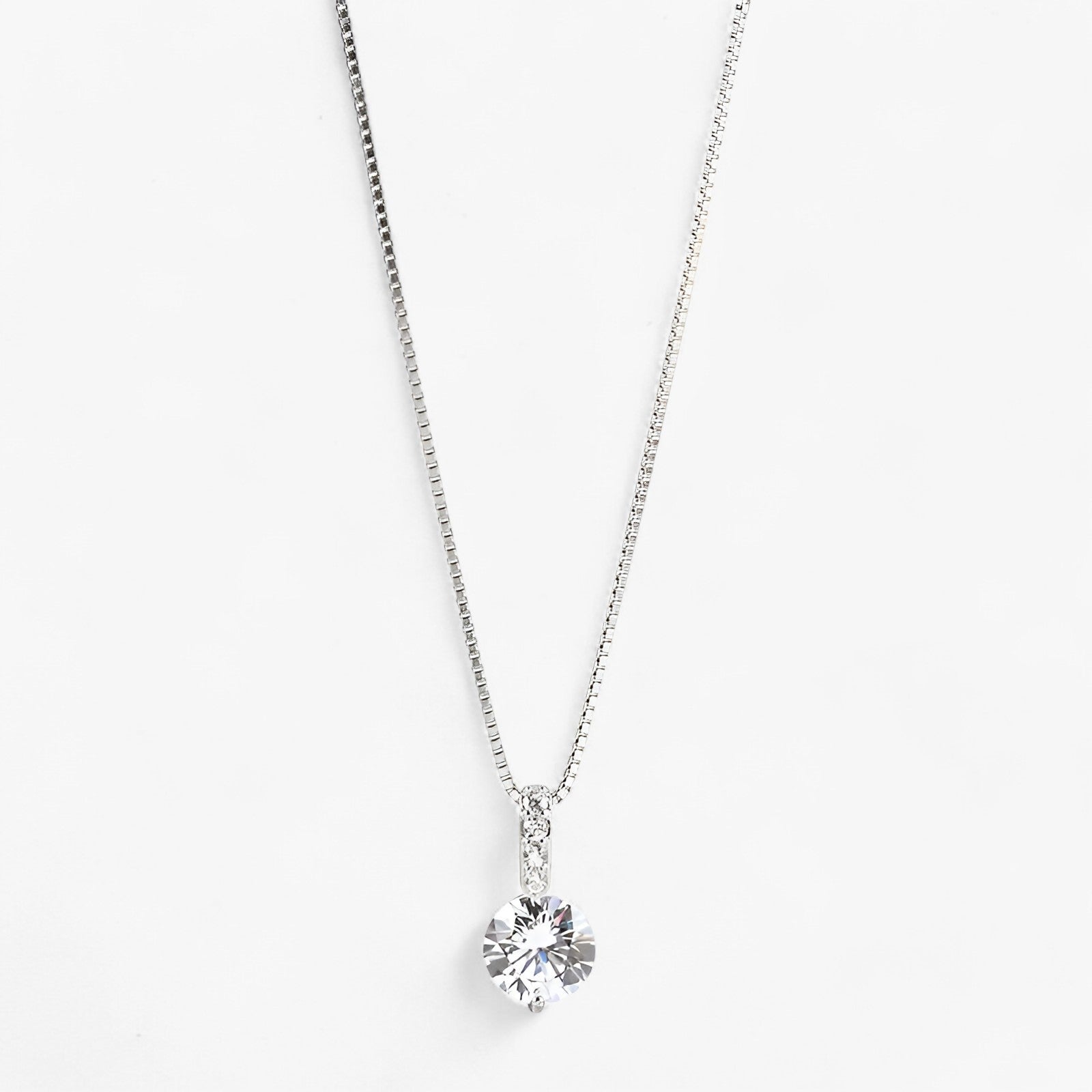 accessories : Jane| Zilvergeplateerde halsketting met zircon - elegante minimalistische charme in van Pantino