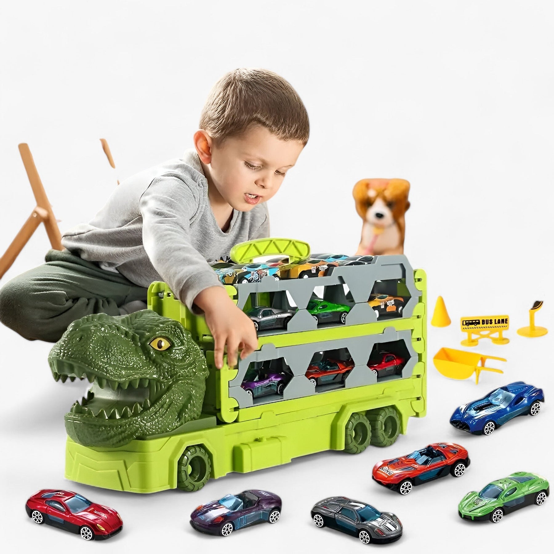 pets : Rex | Dinosaurus Race Truck - Eindeloos plezier in van Pantinoshop