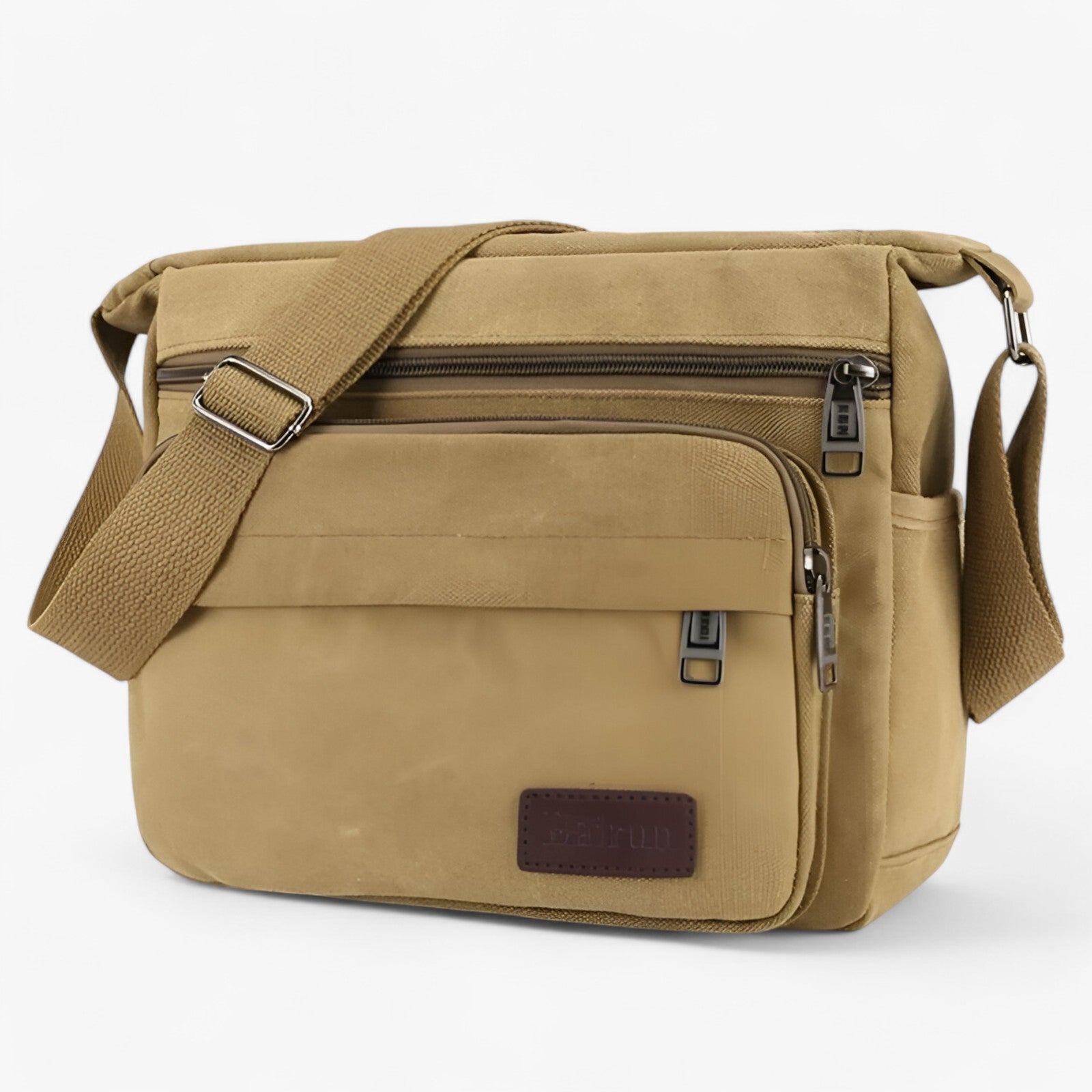 bags : Max | Multifunctionele Canvas Schoudertas voor Mannen in Khaki van Pantinoshop