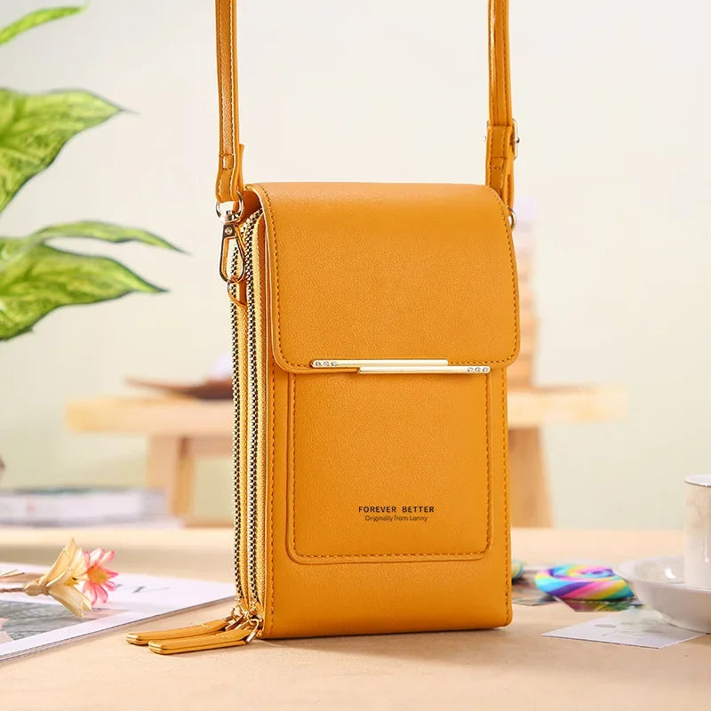 bags : ELLAZ™ | Schoudertas met touchscreen in Geel van Pantino