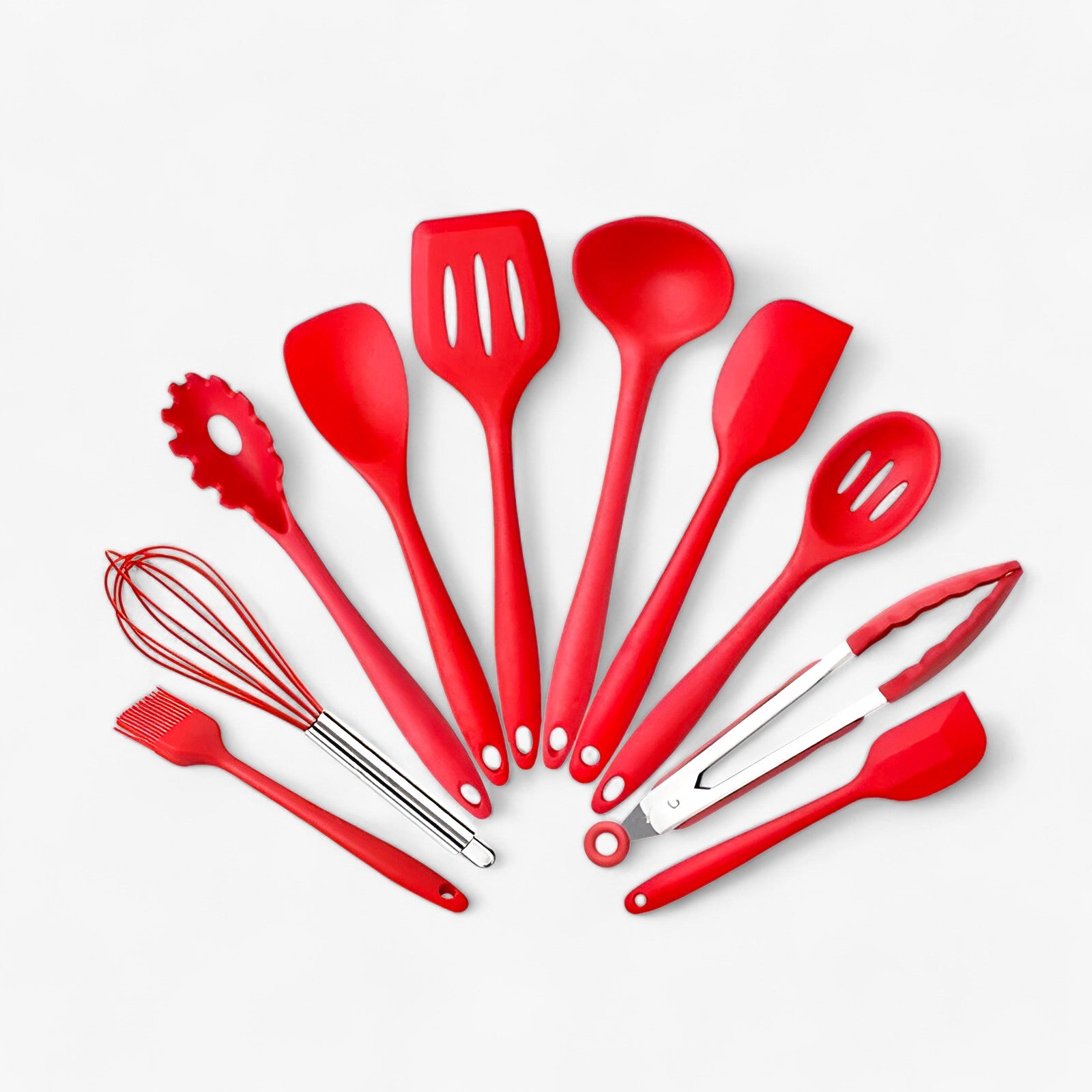 home & garden : Liza | Complete Silicone Keukenset voor Makkelijk Koken in Rood van Pantino