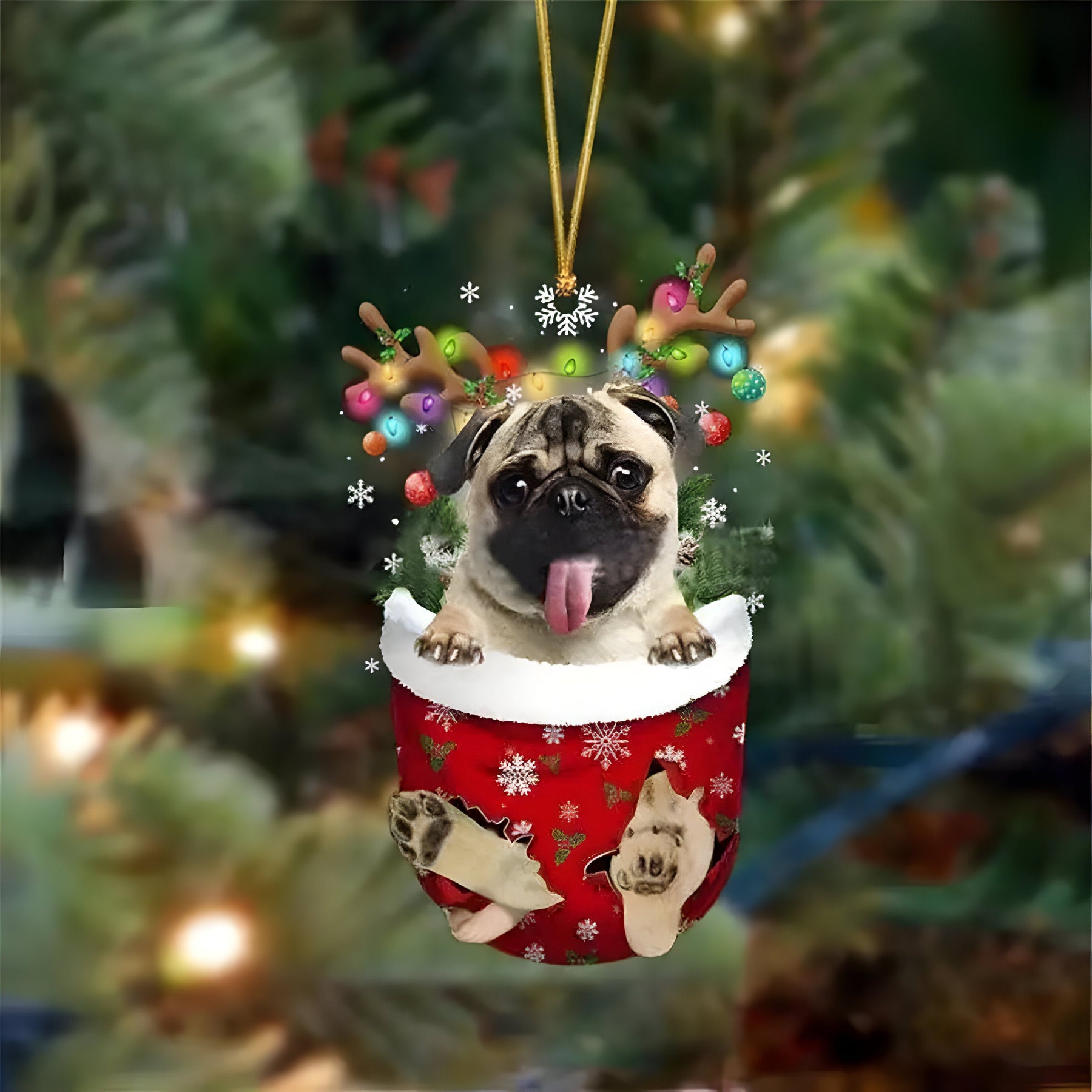 pets : Schattige Pupp Decoratie | Kerstboom Hangertje Hond - Feestelijke Charme en Cadeau voor Hondenliefhebbers in Stijl K van Pantinoshop
