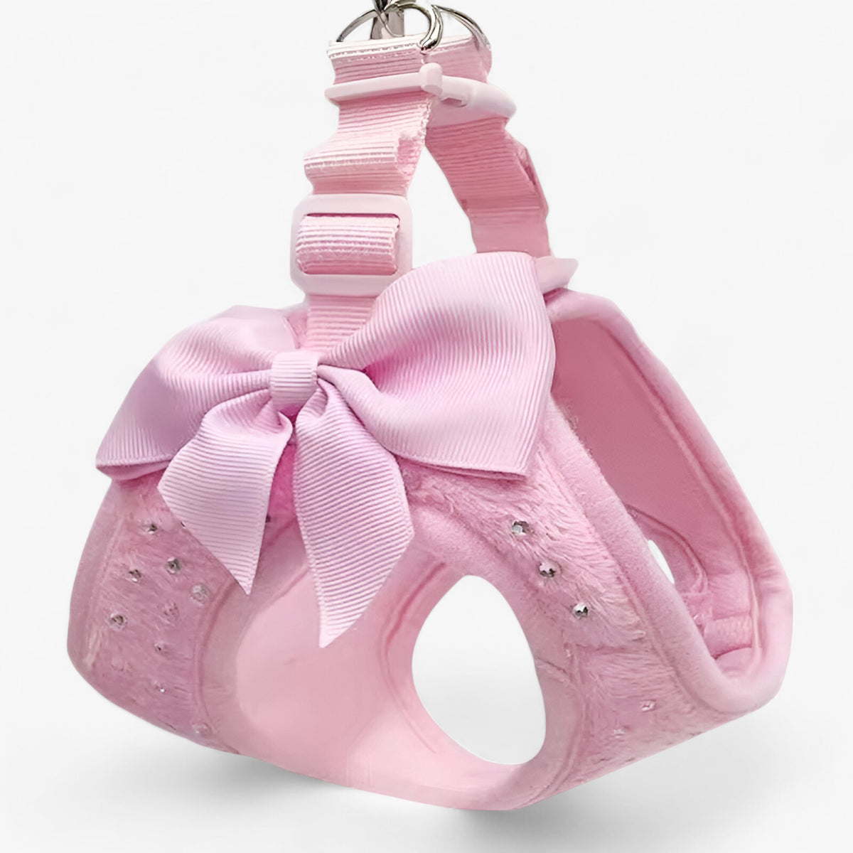 pets : Lola | Elegant en Comfortabel Hondenharnas met Diamantdecoratie in Roze van Pantinoshop