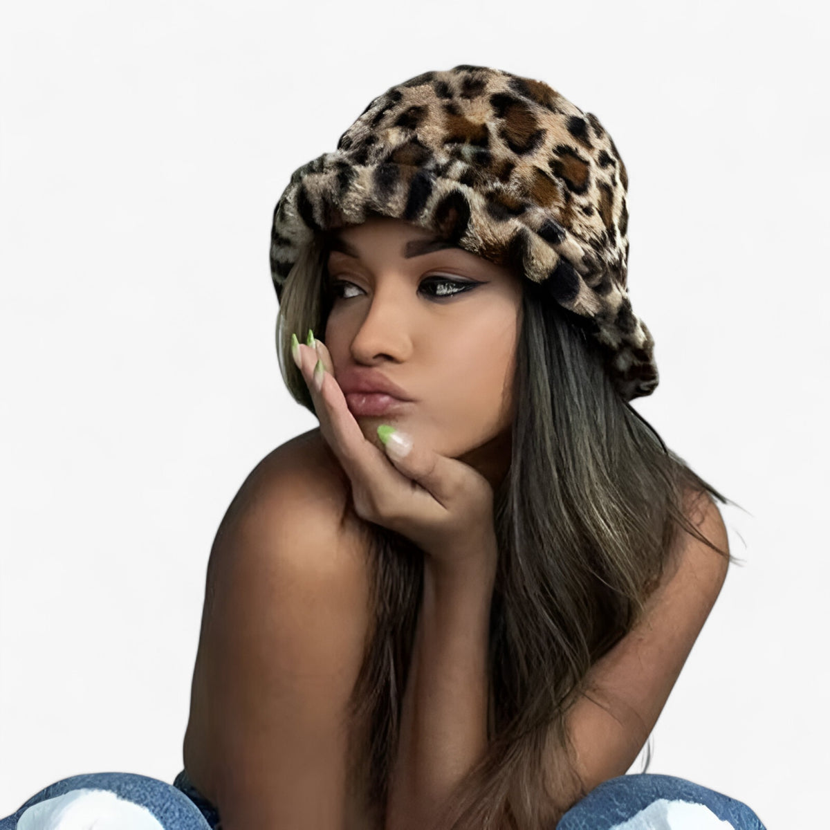 men's fashion : Livia | Warme Leopardprint Vissershoed – Trendy en Comfortabel in van Pantinoshop