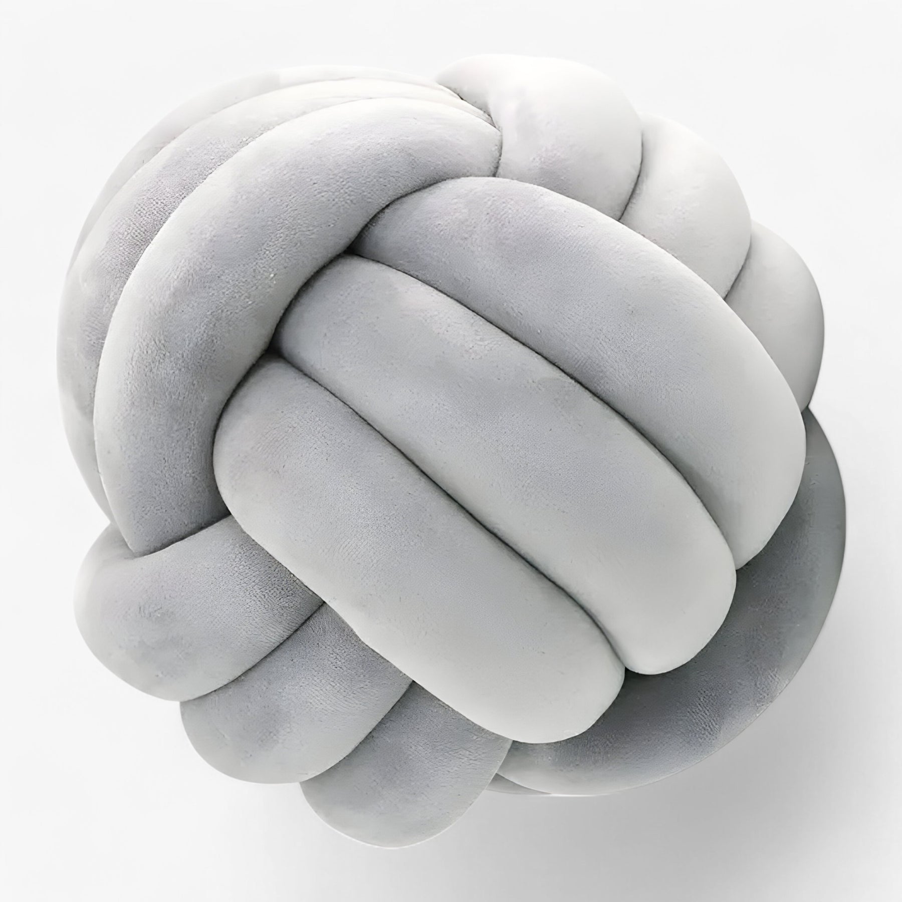 home & garden : Ellie | Ronde Knoop Kussen - Knus en Decoratief in Lichtgrijs van Pantino