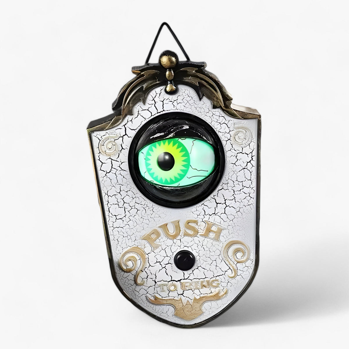 home & garden : Sonnette Spin spider Halloween | Verlichte Horror Decoratie - Eng Geluid & Lumière Oog voor Spookachtig Huis Sfeer in Wit van Pantinoshop