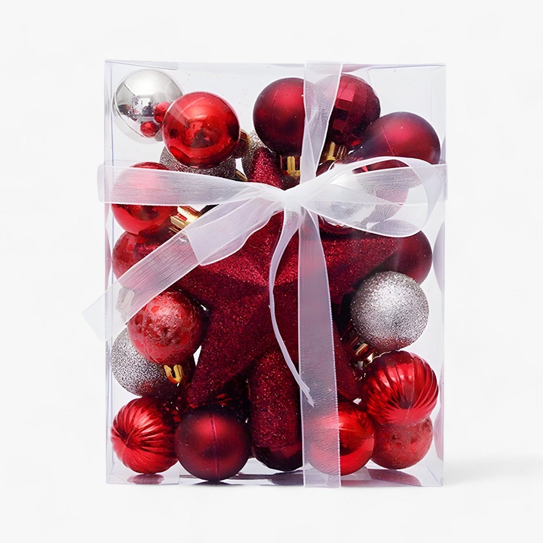 home & garden : Sophia's Deco | Set van 30 Kerstversieringen - Transformeer Uw Boom met Feestelijke Elegantie in Donkerrood van Pantinoshop