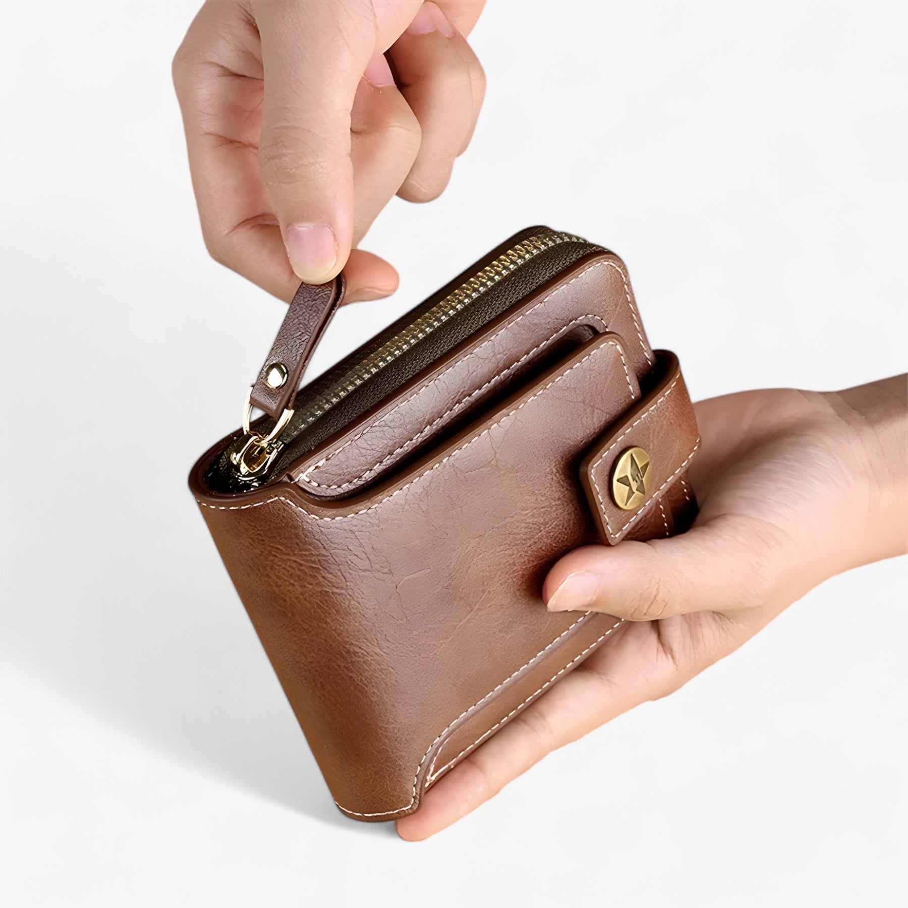 bags : Luca | Vintage Portemonnee | Duurzaam PU Leer in van Pantinoshop