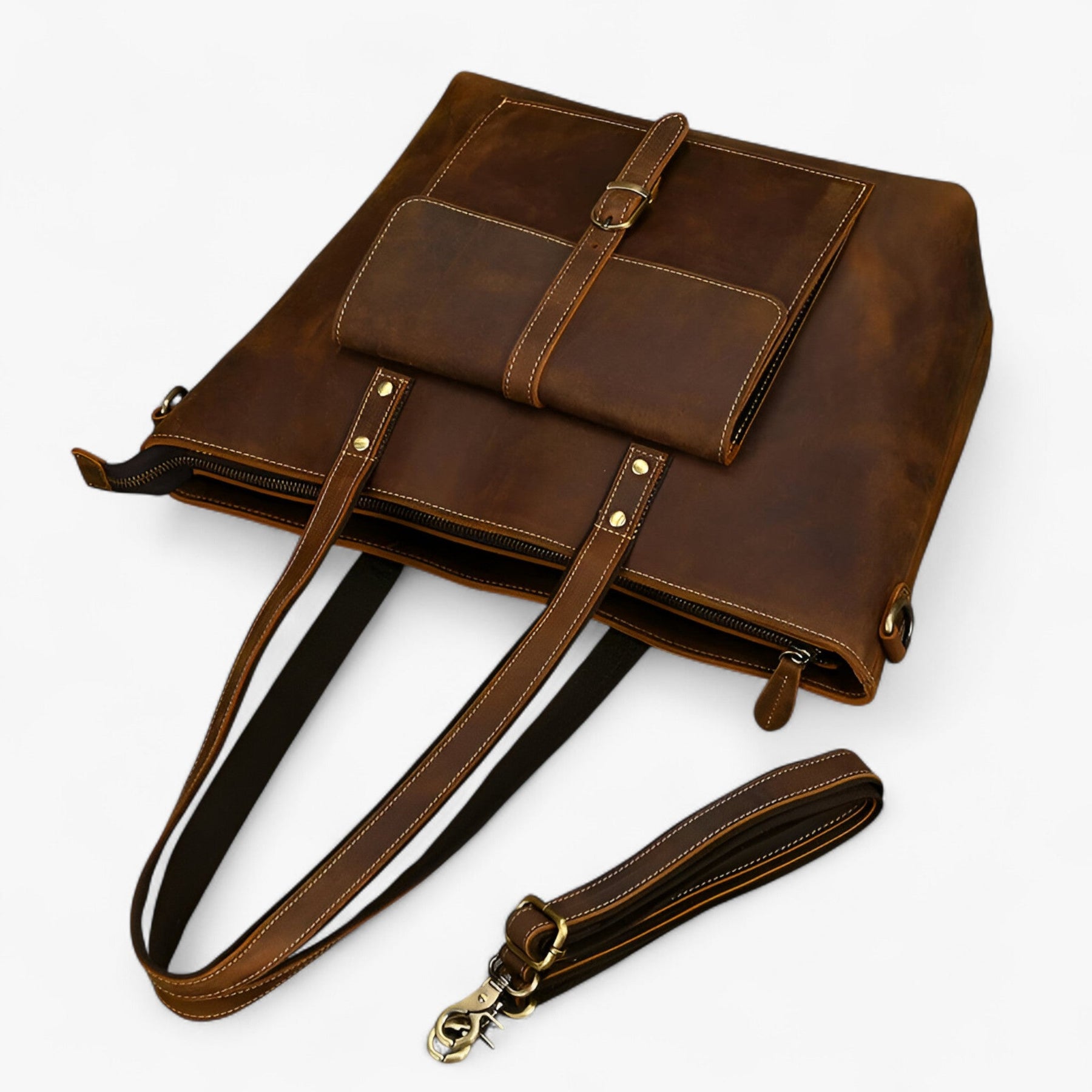 Elegante Echte Lederen Tote Tas voor Vrouwen – Ruim & Lichtgewicht Ontwerp - €25 : Elegante Echte Lederen Tote Tas voor Vrouwen – Ruim & Lichtgewicht Ontwerp in van Pantinoshop