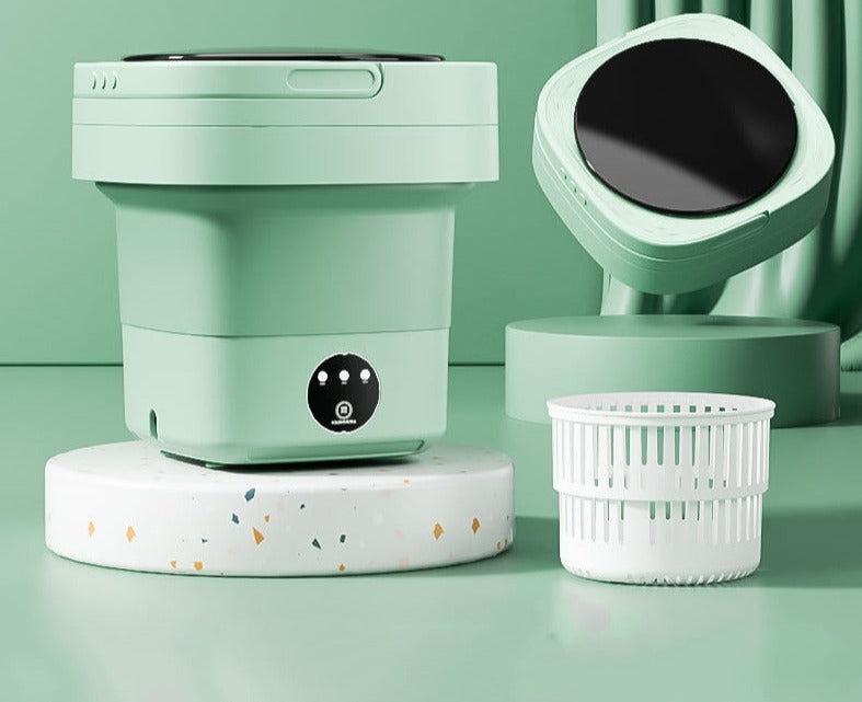 home & garden : FoldaWash | De handige opvouwbare mini wasmachine met droger in Groen van Pantino
