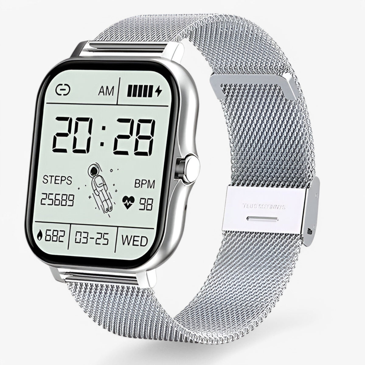 watches : Matthew | Slanke en stijlvolle Smartwatch in Zilver van Pantinoshop