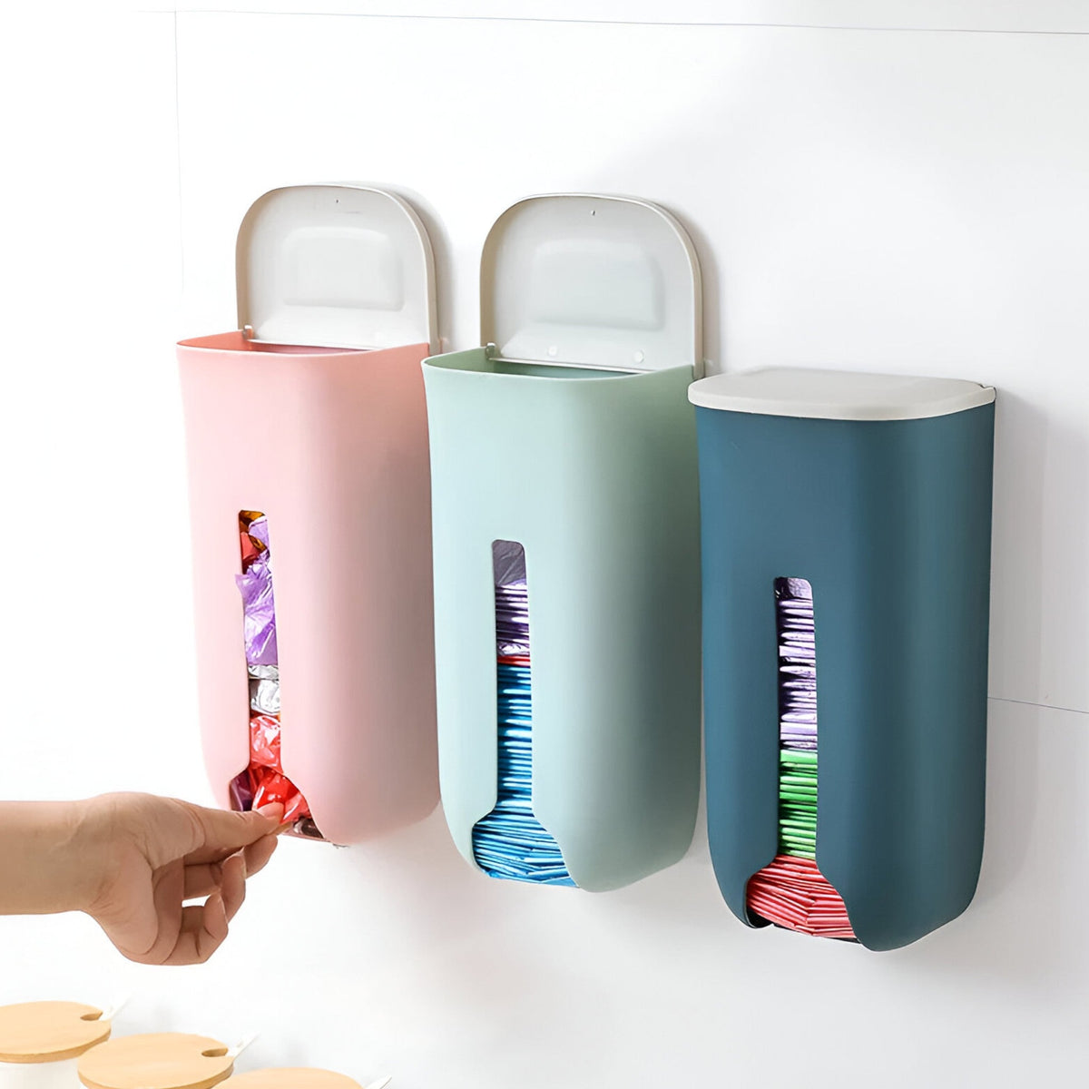 home & garden : Keukenrek | Opbergdoos voor Plastic Tassen - Wandhouder Organizer (1 + 1 GRATIS) in van Pantinoshop