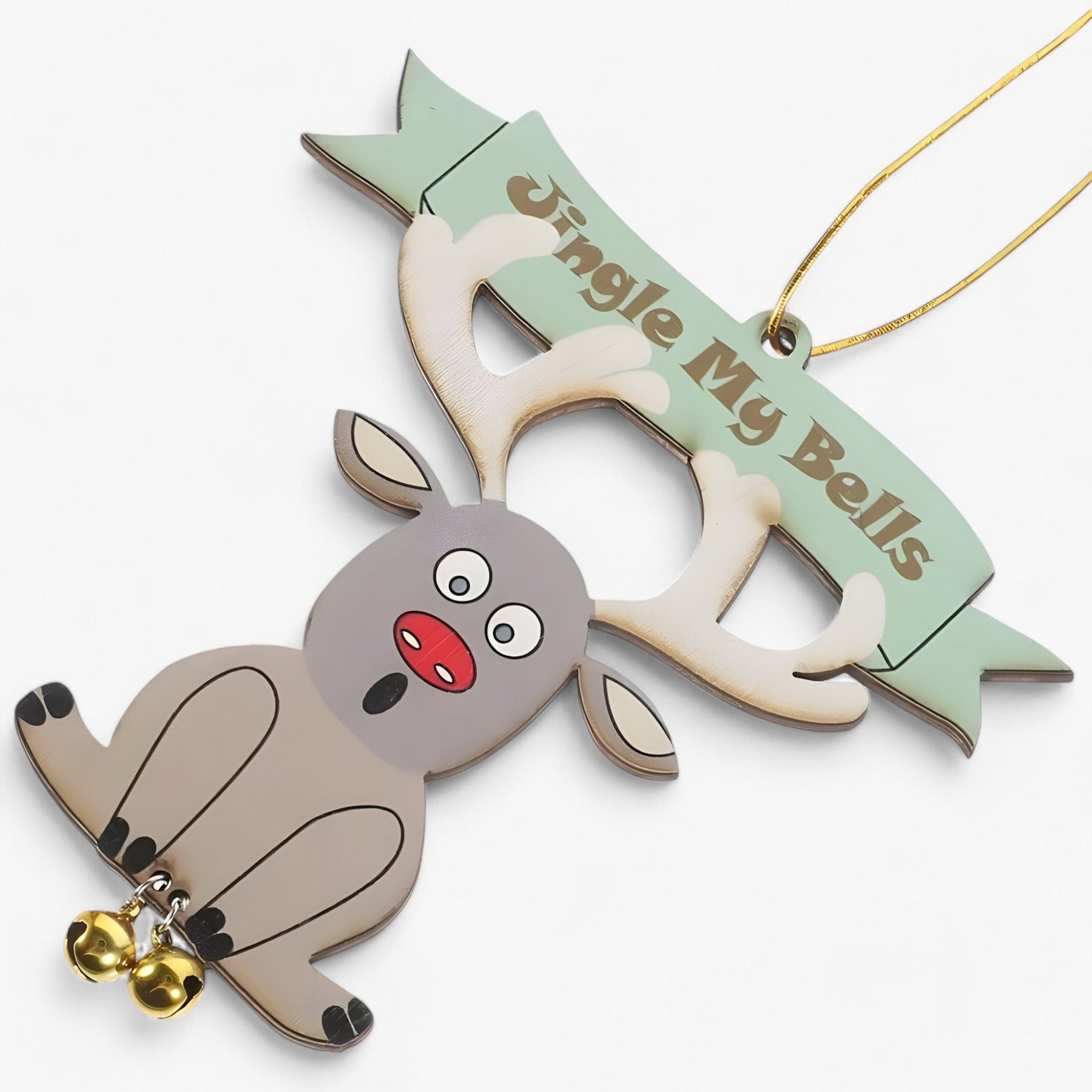home & garden : Jingle My Bells | Grappige Kerstornament - Bel Hanger Kerstman voor Kerstboom en Nieuwjaarsdecoratie in van Pantinoshop