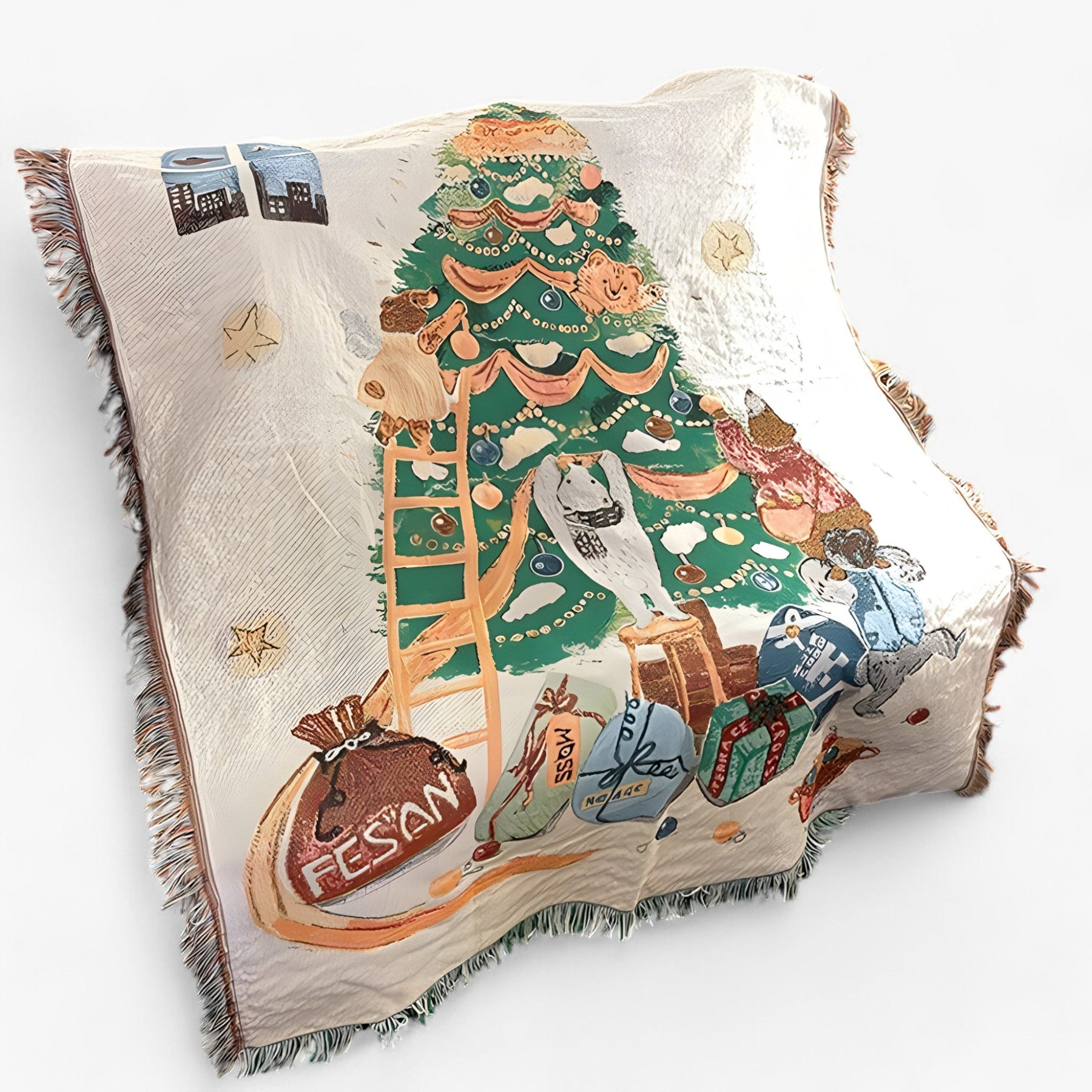 home & garden : Nutty Notenkraker & Kerstster Deken - Zacht en decoratief dekbed voor een feestelijk huis in Kerstberen 130x160cm van Pantino