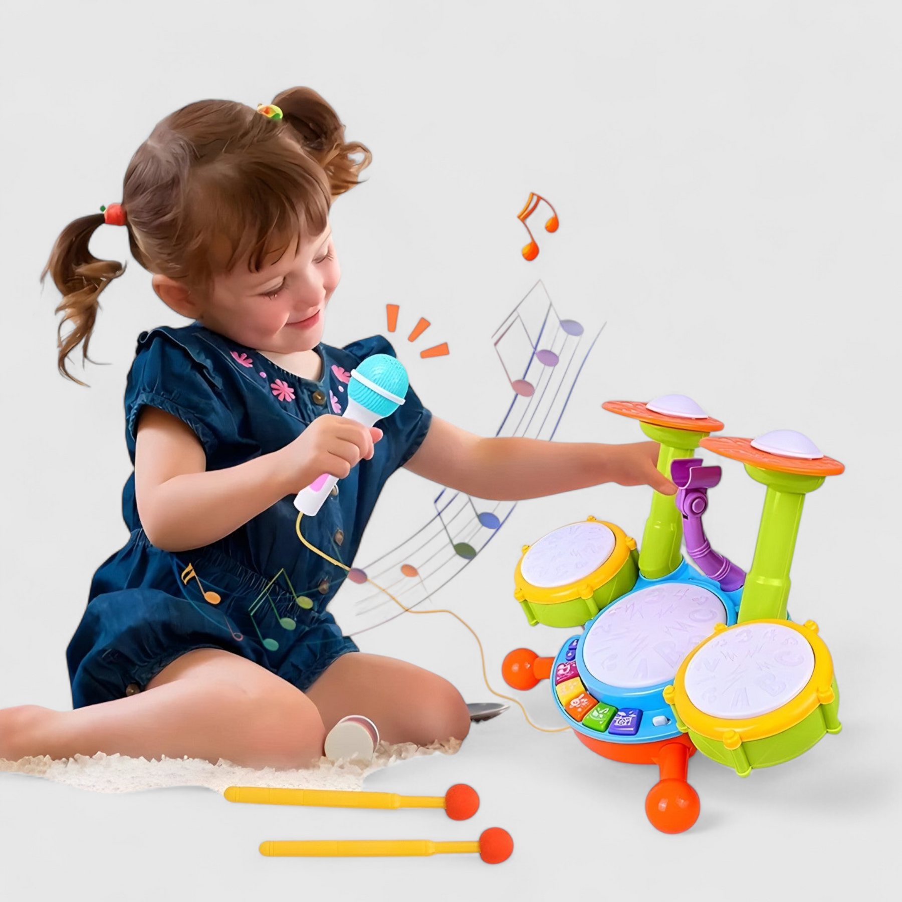 other : Kayden | Educatief Drumstel voor Kleuters - Muziek & Plezier in Een in van Pantinoshop