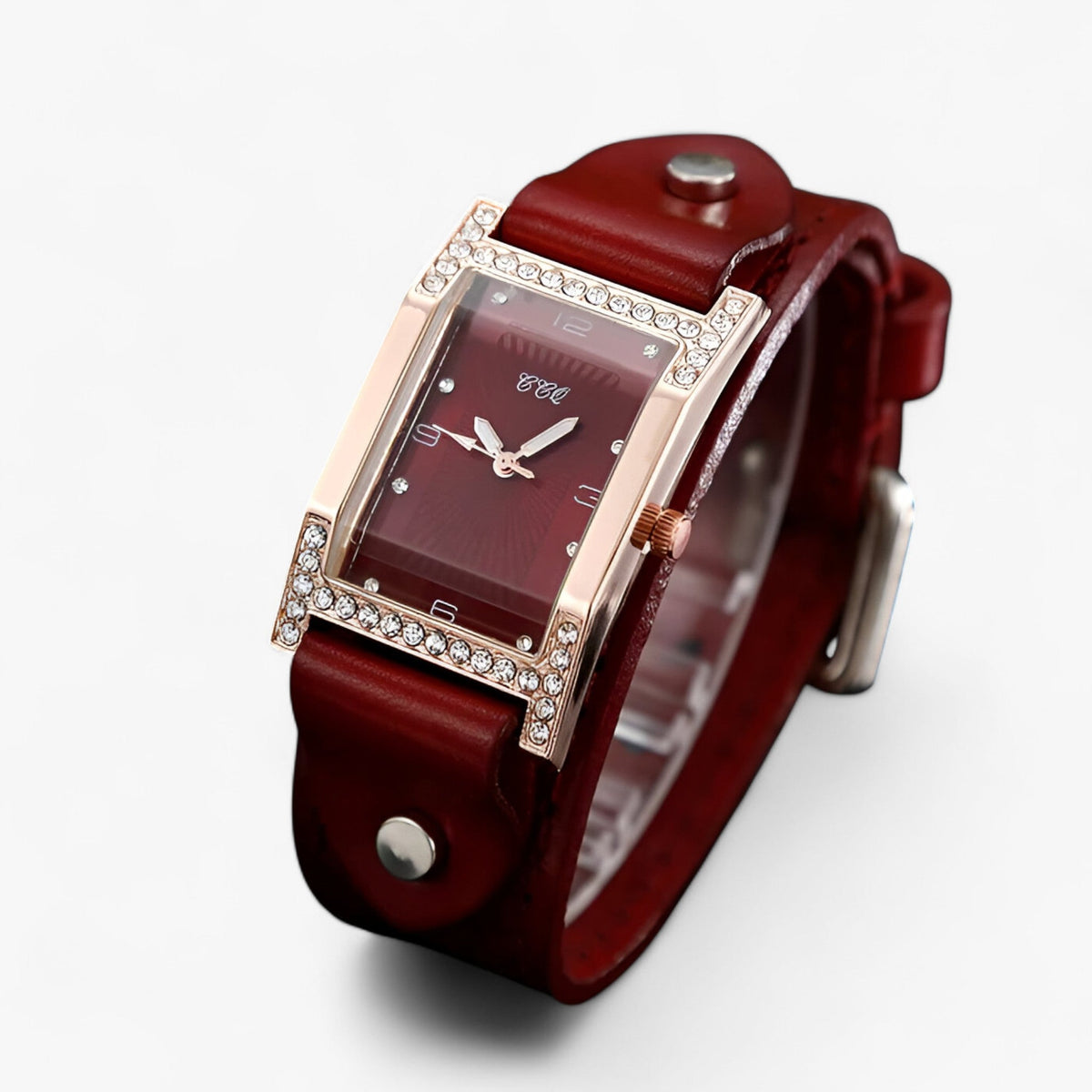 Orla | Damen quartsuurwerk horloge met leren band voor koppels - €25 : Orla | Damen quartsuurwerk horloge met leren band voor koppels in van Pantinoshop