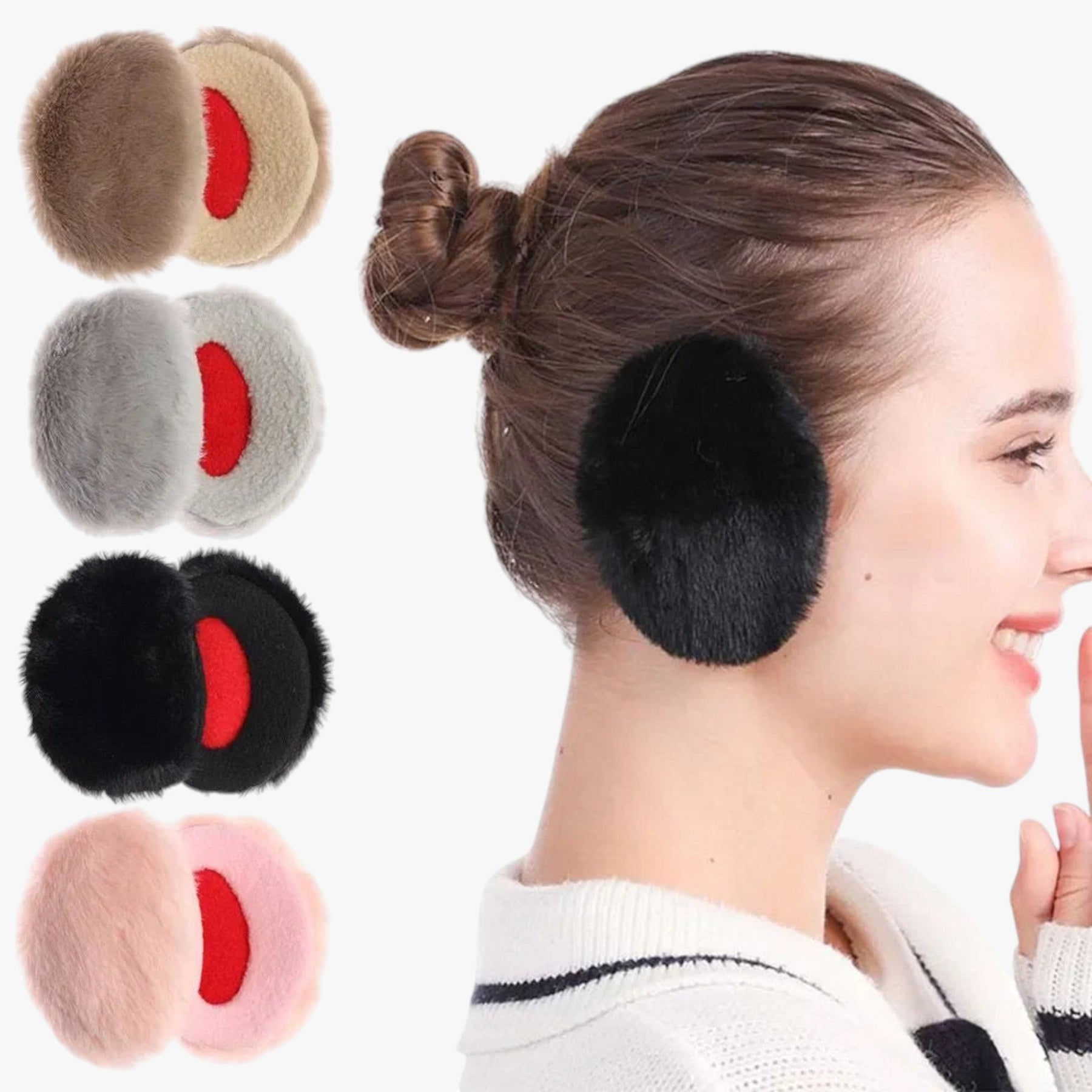 accessories : Millie | Fleece oorbeschermers zonder band - Ultieme winterwarmte in van Pantino