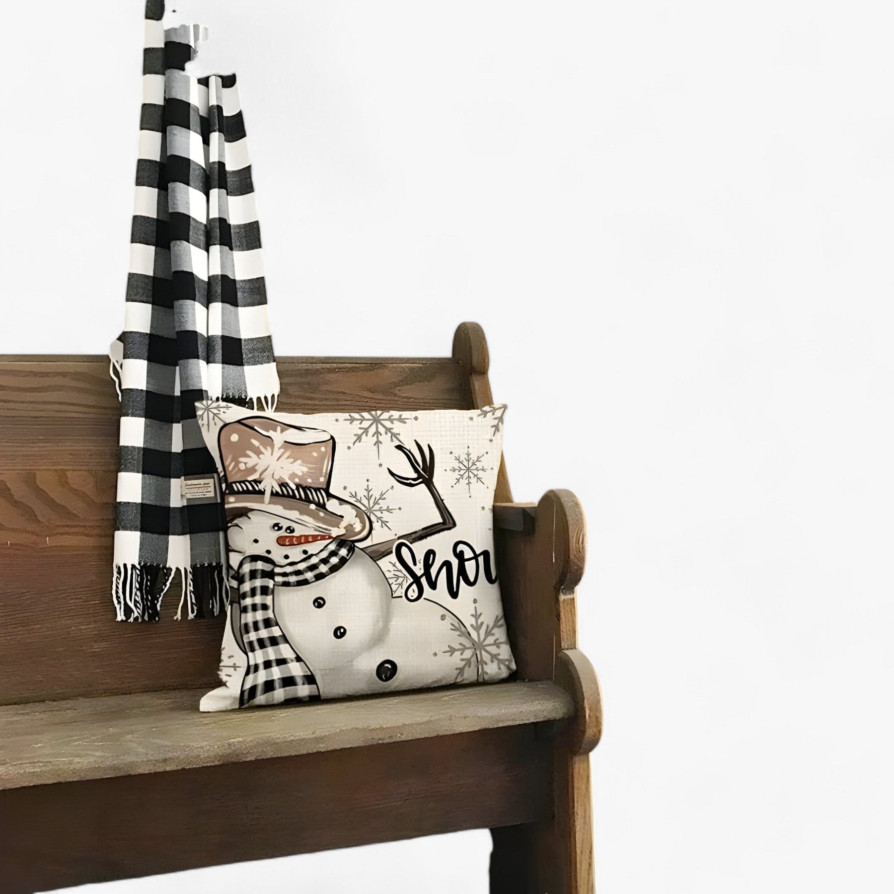 home & garden : Frosty | Housse de Coussin en Lin de Noël - Décor Festif et Confortable pour la Maison in van Pantinoshop