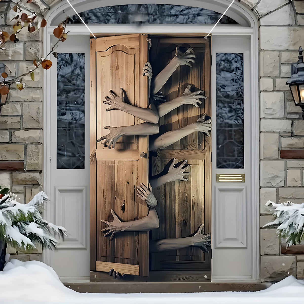 home & garden : Halloween Overtrekken | Spookachtige Deur Overtrekken in van Pantinoshop