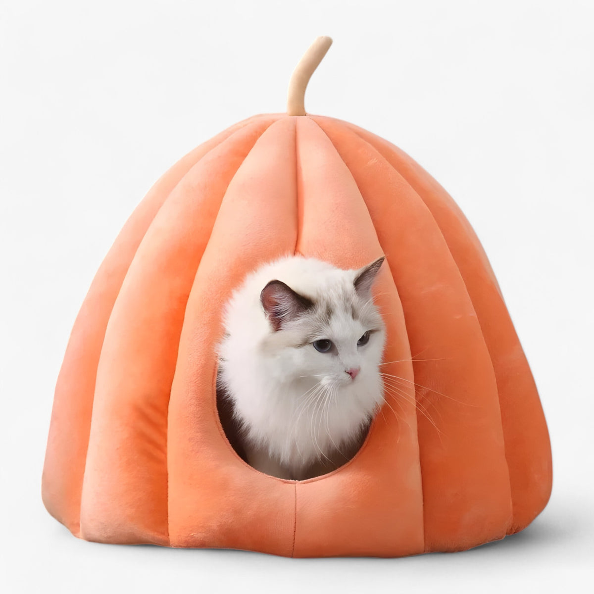 pets : PumpkinNest | Huisdierenbed - Wintercomfort in Oranje 50x50x40cm(onder 8kg 17.6lb) van Pantinoshop