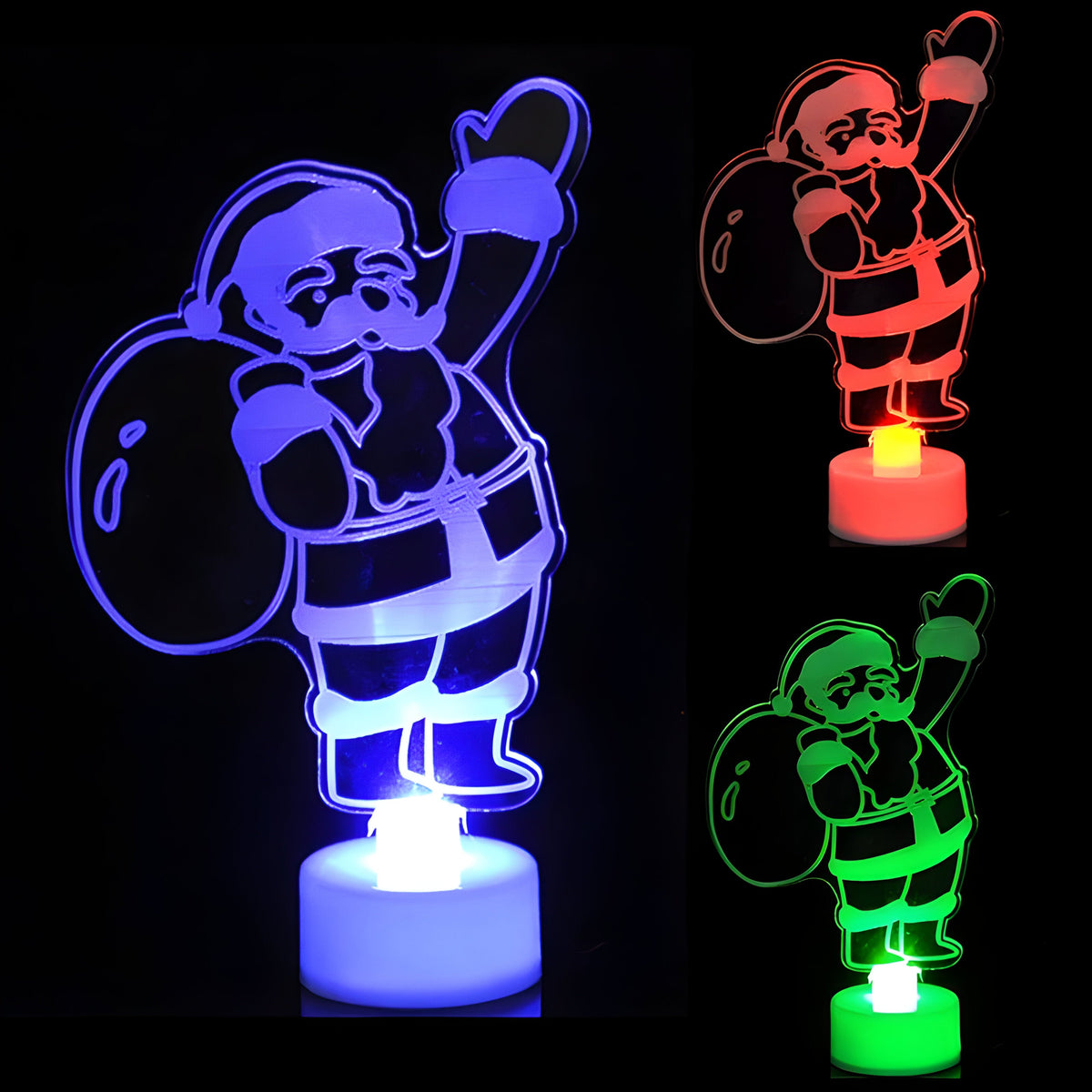 home & garden : Zant | Mini LED Nachtlampjes - Feestelijke lampjes voor Kerstmis en Nieuwjaar in Kerstman van Pantino
