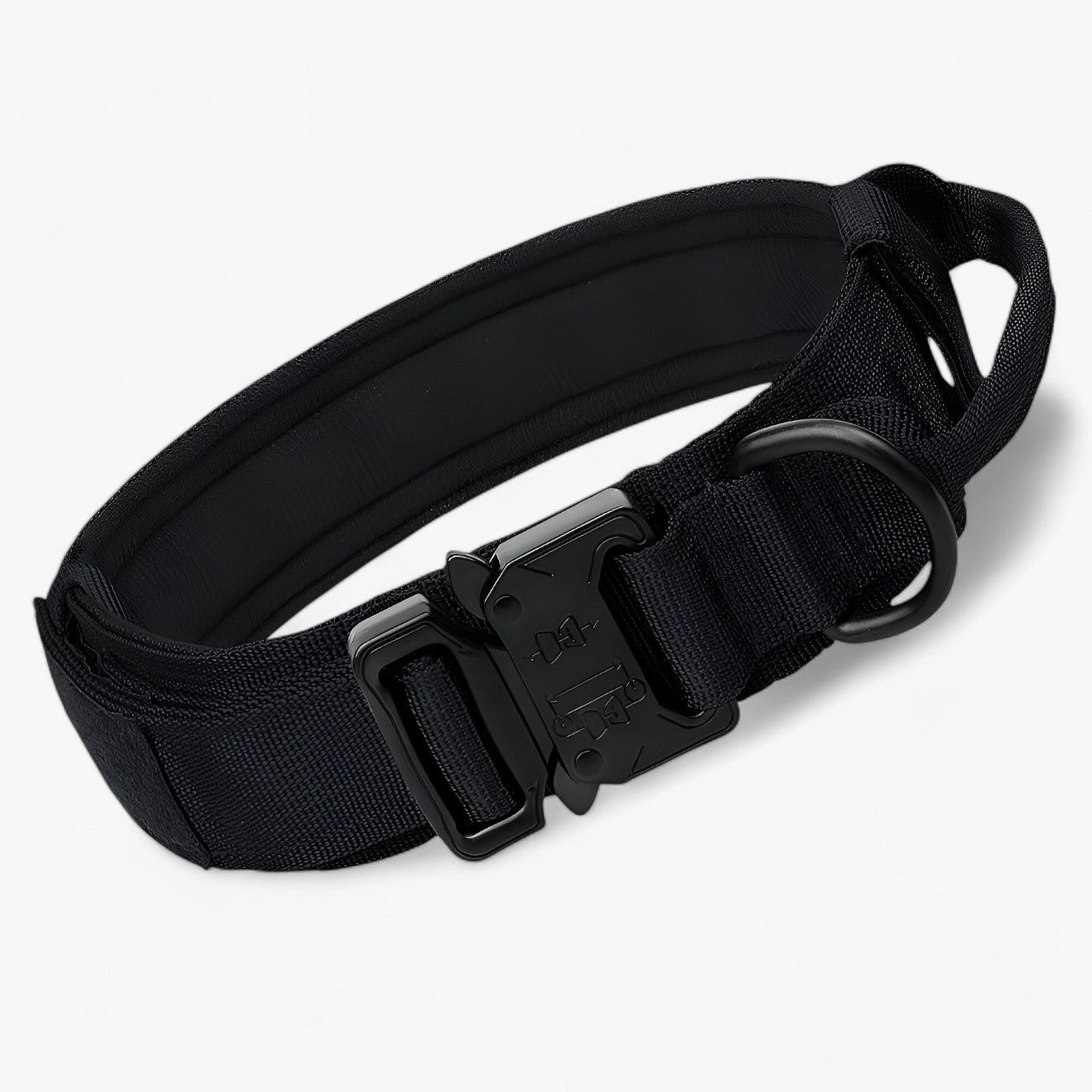 pets : Brodie| Tactisch hondenhalsband met handvat voor training in Zwarte Halsband van Pantinoshop