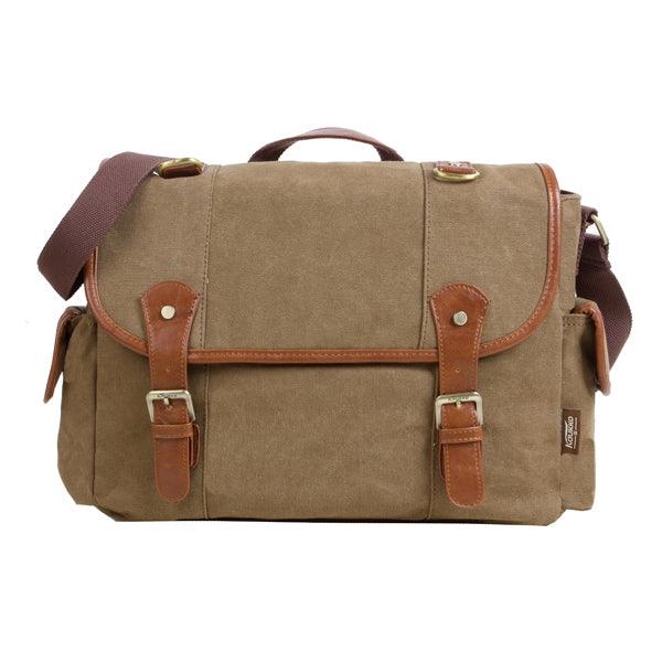 bags : Stijlvolle Schoudertas Messenger Bag - Praktisch en Elegant voor Dagelijks Gebruik! in Khaki van Pantino