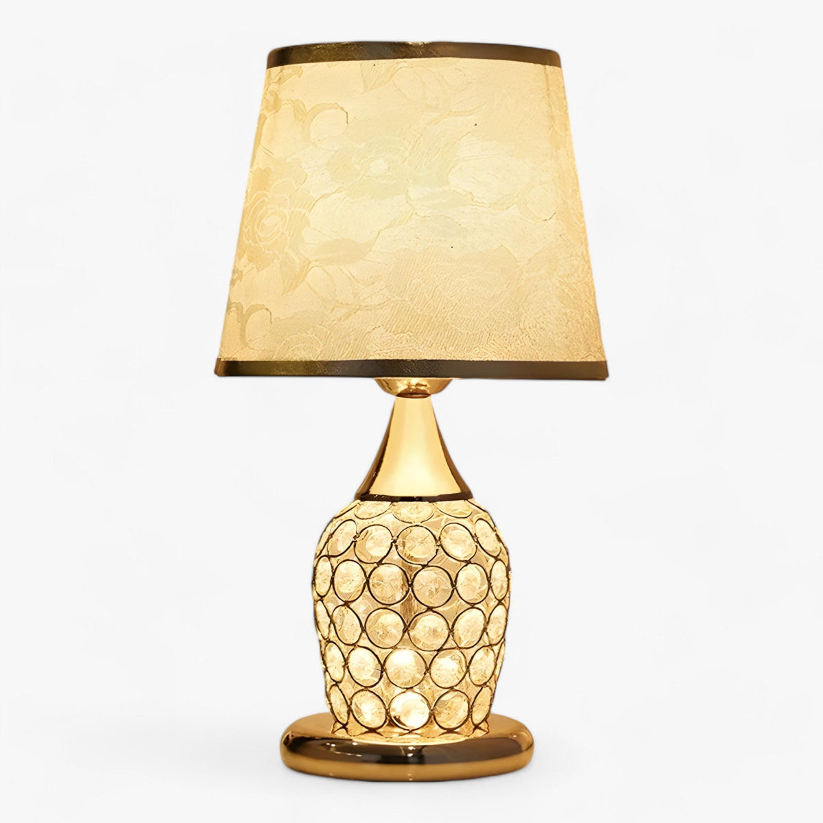 home & garden : EuroCrystal | Tafel lamp van kristal in Europese stijl - Elegante en romantische decoratieve verlichting voor nachtkastje in A van Pantinoshop