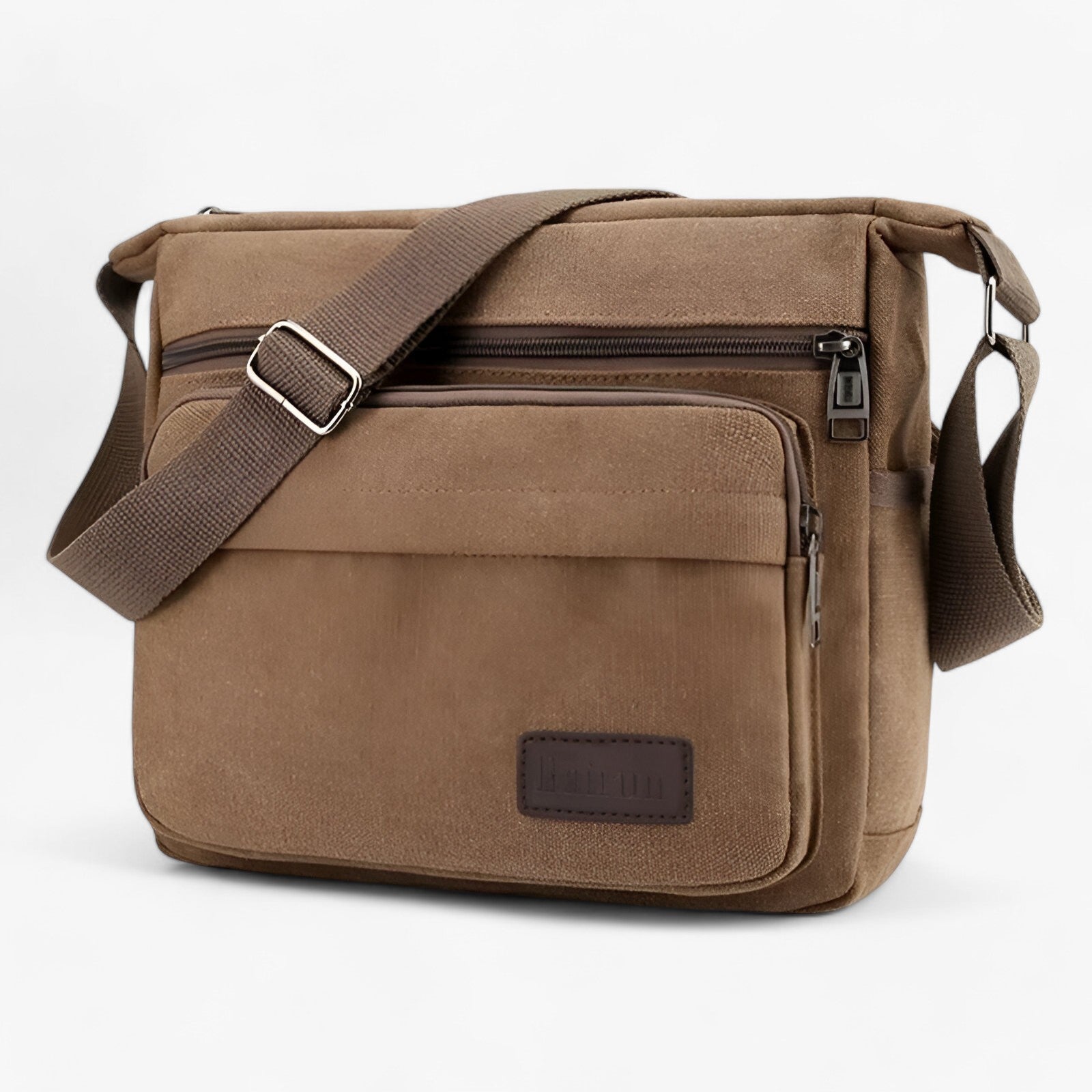 bags : Max | Multifunctionele Canvas Schoudertas voor Mannen in Koffie van Pantinoshop