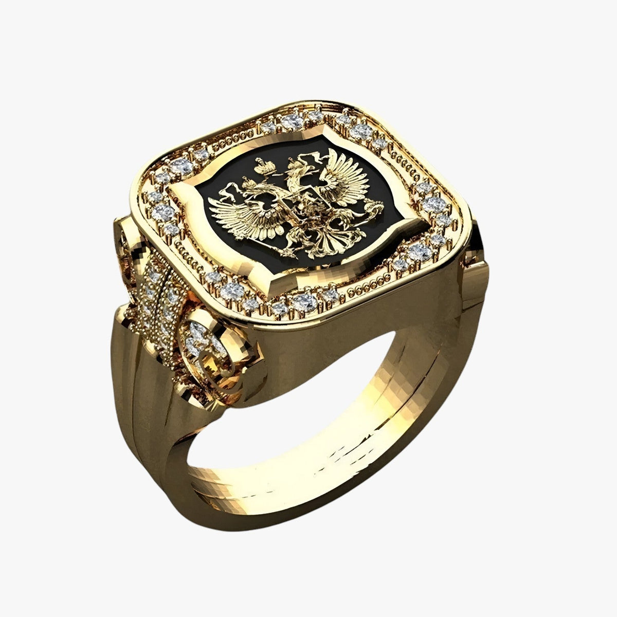 Elian | Opvallende statement ring voor mannen – krachtig, stijlvol en uniek- €25 : Elian | Opvallende statement ring voor mannen – krachtig, stijlvol en uniek in Goud van Pantinoshop