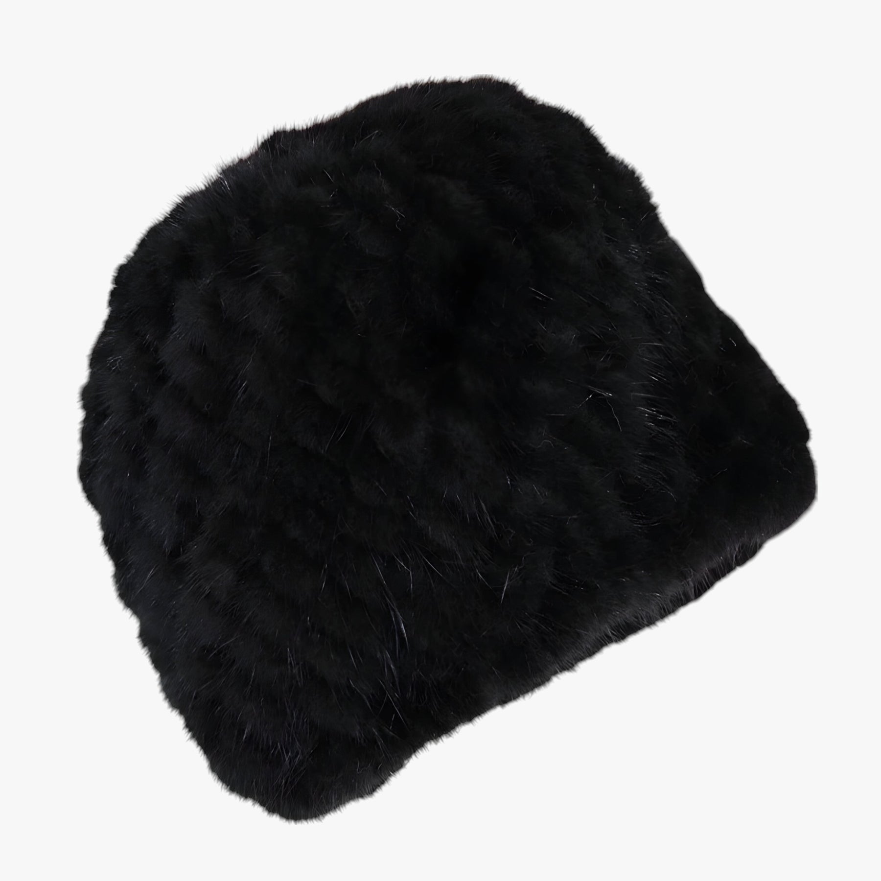 men's fashion : Celeste | Luxe Mink Bont Muts - Winterse Warmte & Elegantie in zwart Goede elasticiteit van Pantino