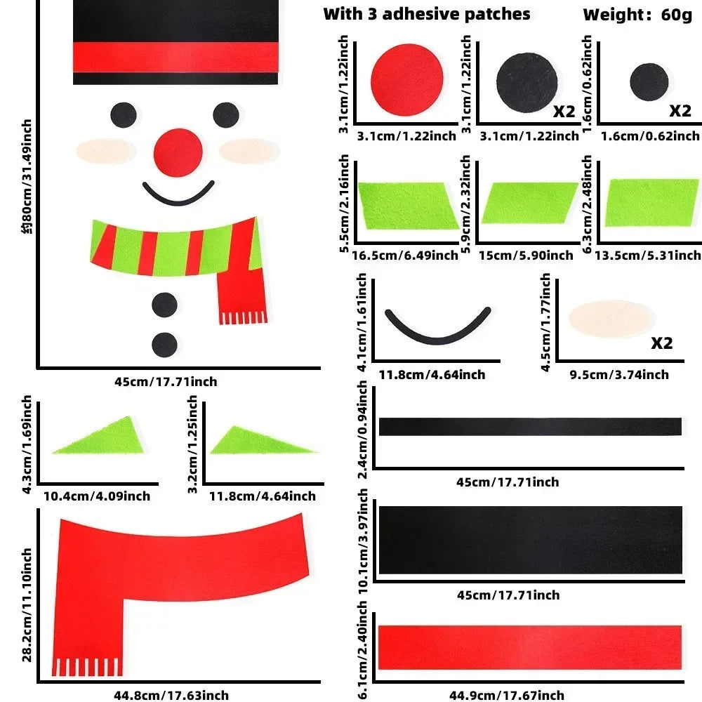 home & garden : Fristy | Kerstviltstickers voor deuren en ramen - Feestelijke decoratie voor thuis in Sneeuwpop met sjaal van Pantino
