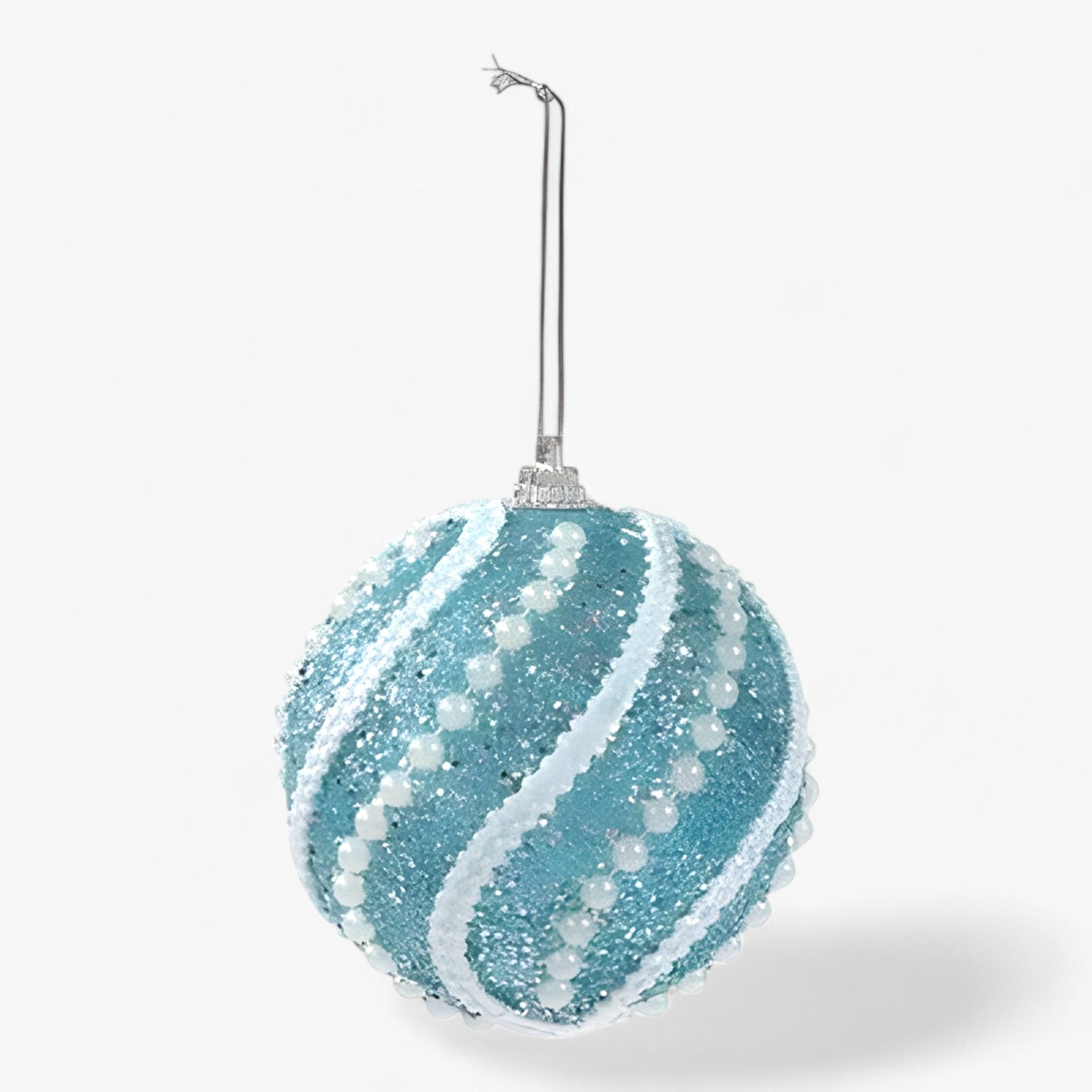home & garden : Vela | kerstornamenten in ballen - Elegante hangende boomdecoratie in Blauw van Pantino