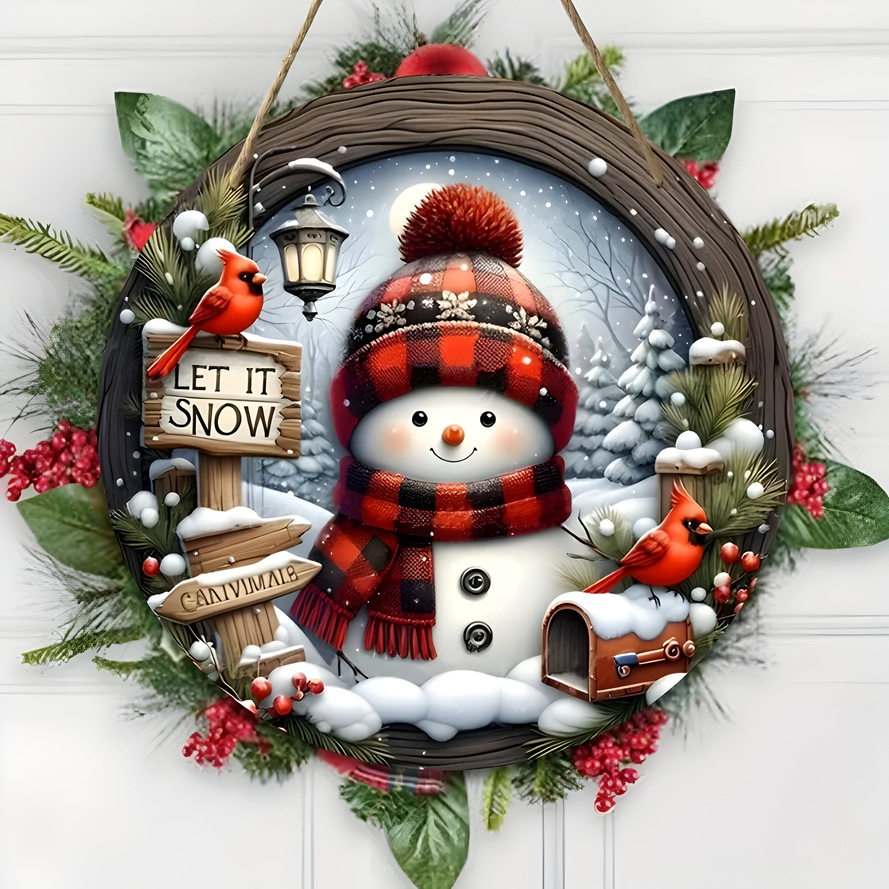 home & garden : Feestelijke elegantie | Kerstmis tafelcentrum acryl krans - Perfect voor wand- of deurdecoratie in van Pantinoshop