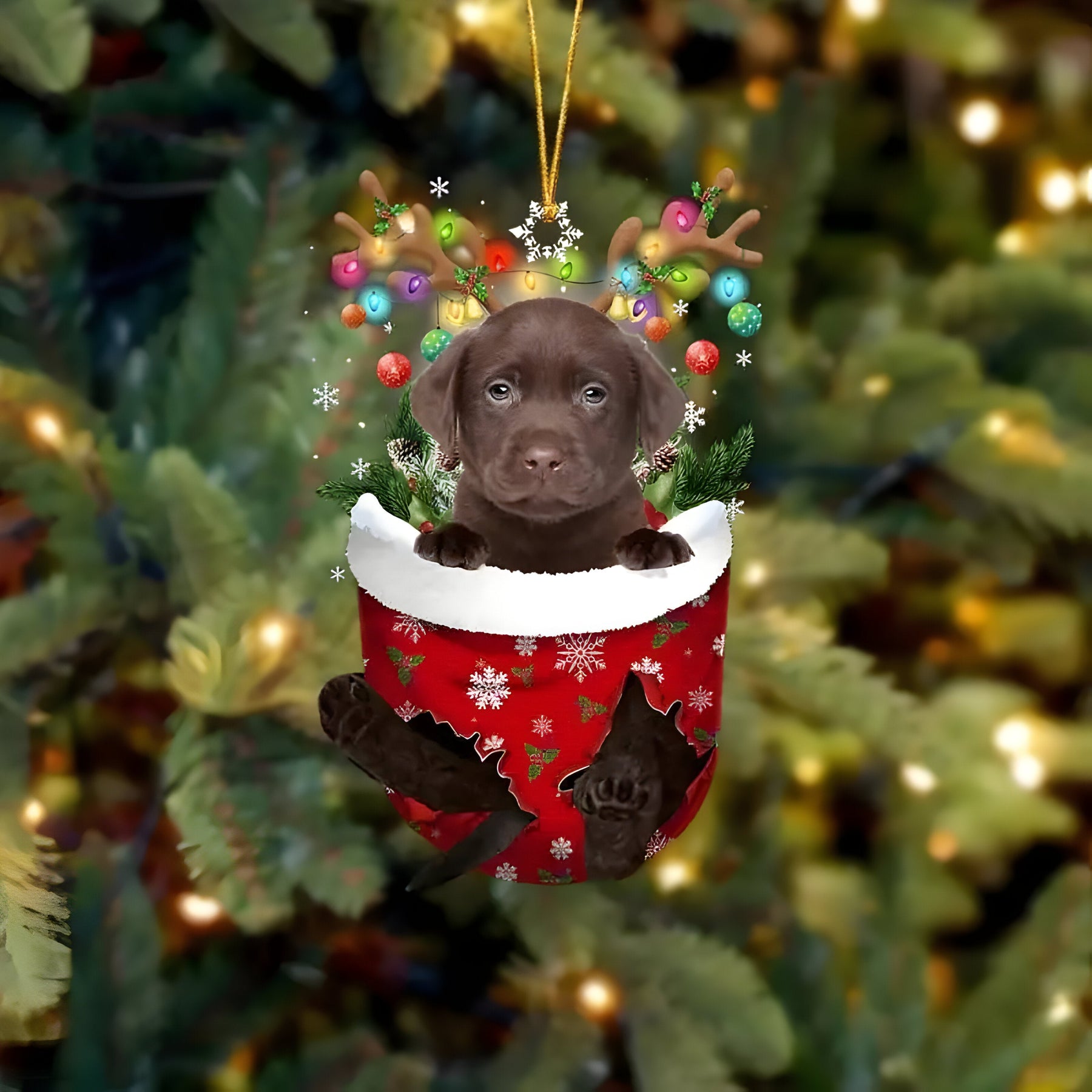 pets : Schattige Pupp Decoratie | Kerstboom Hangertje Hond - Feestelijke Charme en Cadeau voor Hondenliefhebbers in Stijl O van Pantinoshop