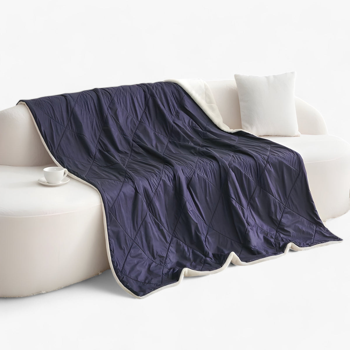 home & garden : Mila | Winter Warm Dekentje - Gezellig en Waterdicht voor Elk Gebruik in Blauw 140x178cm(55x70inch) van Pantino