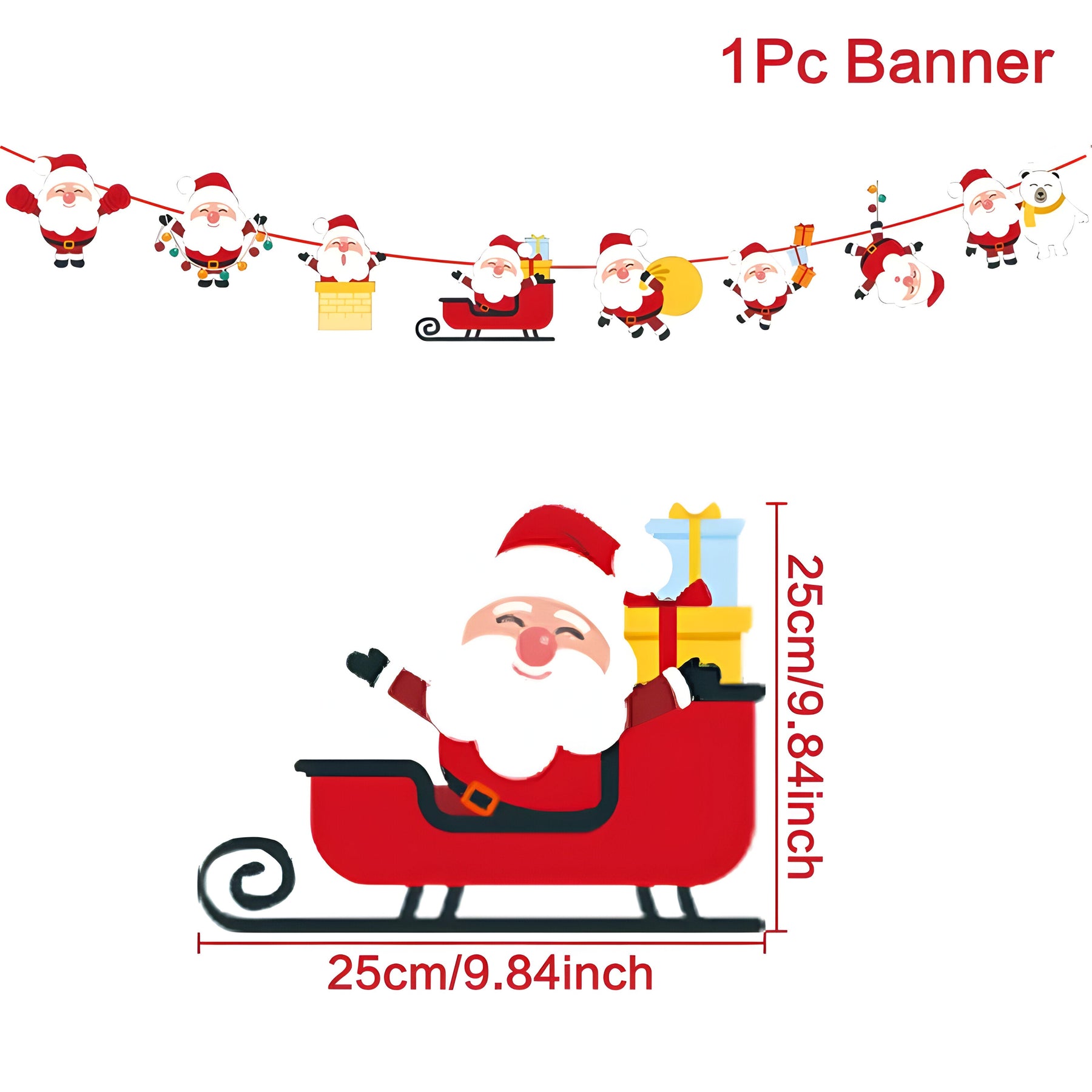 home & garden : VrolijkBanner | Kerstbannerslinger - Voeg een feestelijk tintje toe aan uw huis in 17 van Pantino