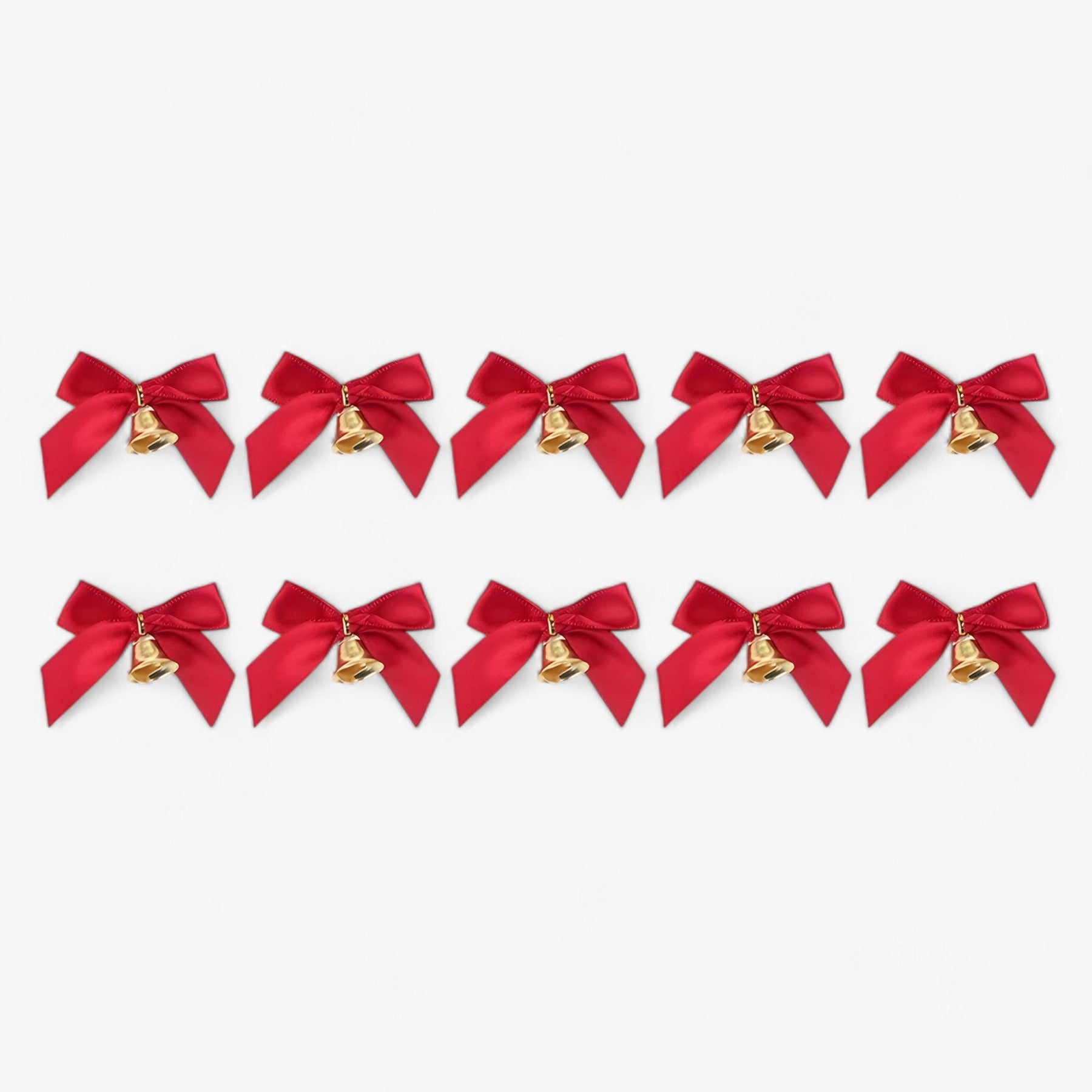 home & garden : Clara | Kerstboomstrik - Feestdecoratie met Belletjes voor Huis en Tuin in 10 rode stukken zoals op de afbeelding van Pantinoshop