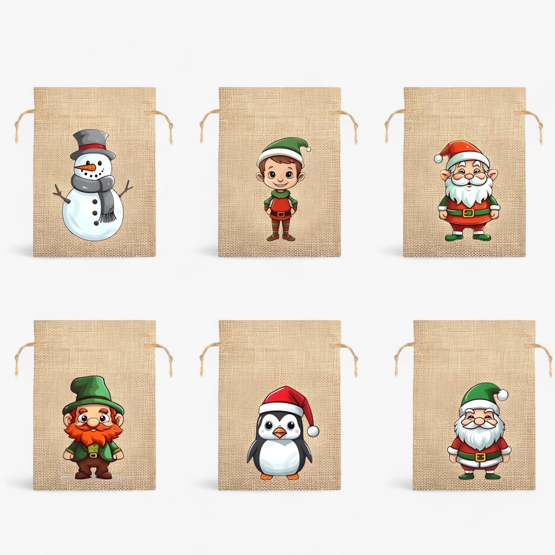 bags : Joël | Kerstcadeauzakjes Kerstman - Perfect om vreugde te geven aan kinderen in C 6PCS van Pantino