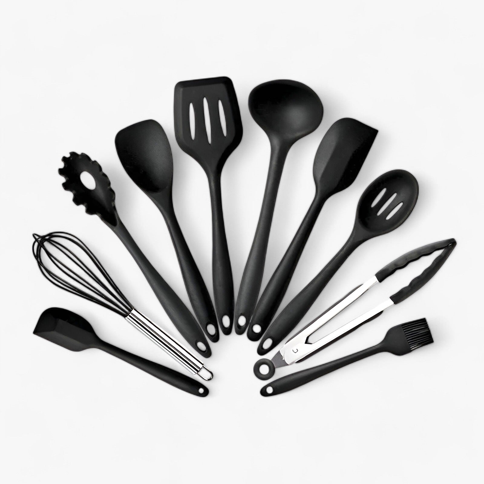 home & garden : Liza | Complete Silicone Keukenset voor Makkelijk Koken in Zwart van Pantino