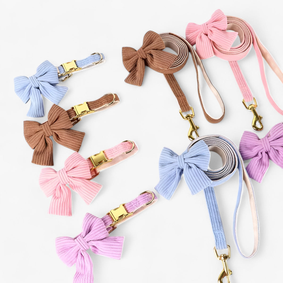 pets : Luna | Schattige Roze Halsband en Leash Set voor Kleine en Middelgrote Honden in van Pantinoshop