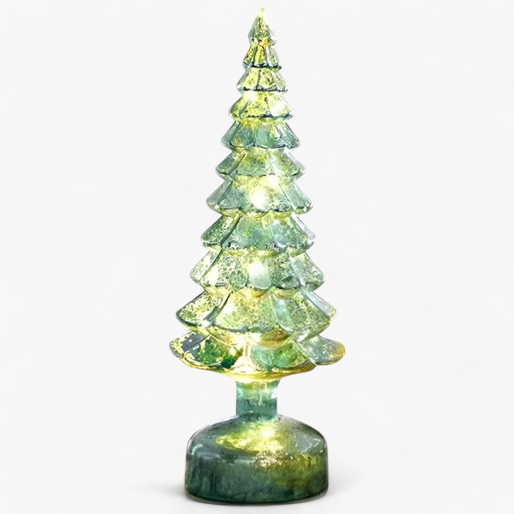 home & garden : Luna | Glazen Verlichte Kerstboom in Groen van Pantinoshop