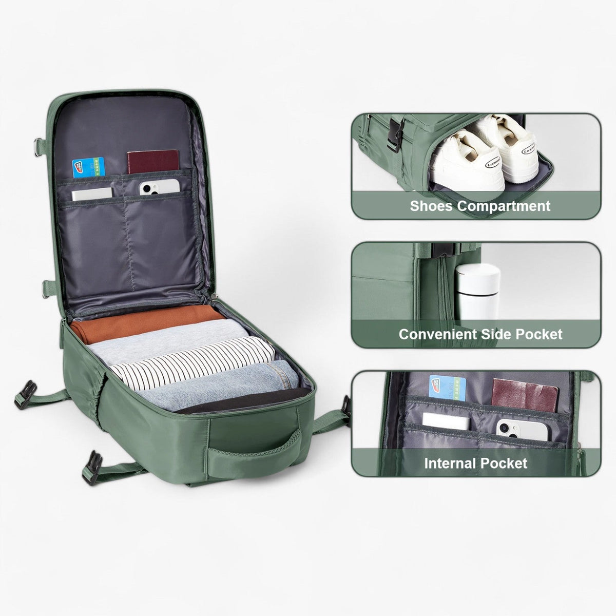 bags : Hampus Compact Cabin Rugzak - Praktisch en Stijlvol in van Pantinoshop