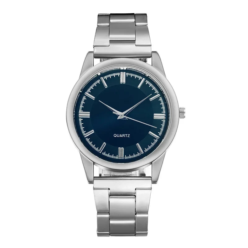 watches : Fritz | Klassiek Quartz - Stijlvol RVS Ontwerp in Zilver Blauw van Pantinoshop