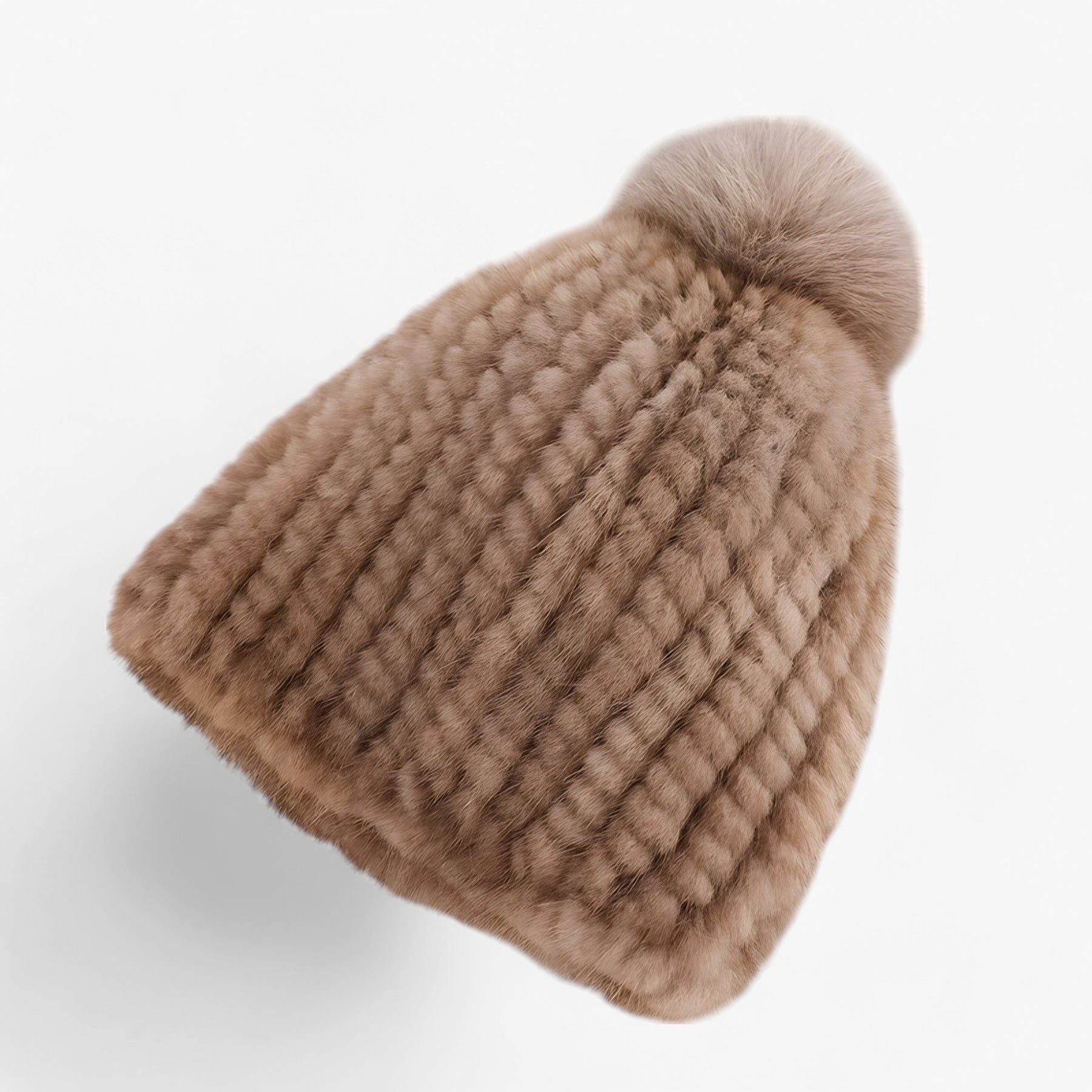 men's fashion : Camille | Luxe Marterbont Hoed - Winterse Warmte & Elegantie in Lichtbruin Één maat van Pantinoshop