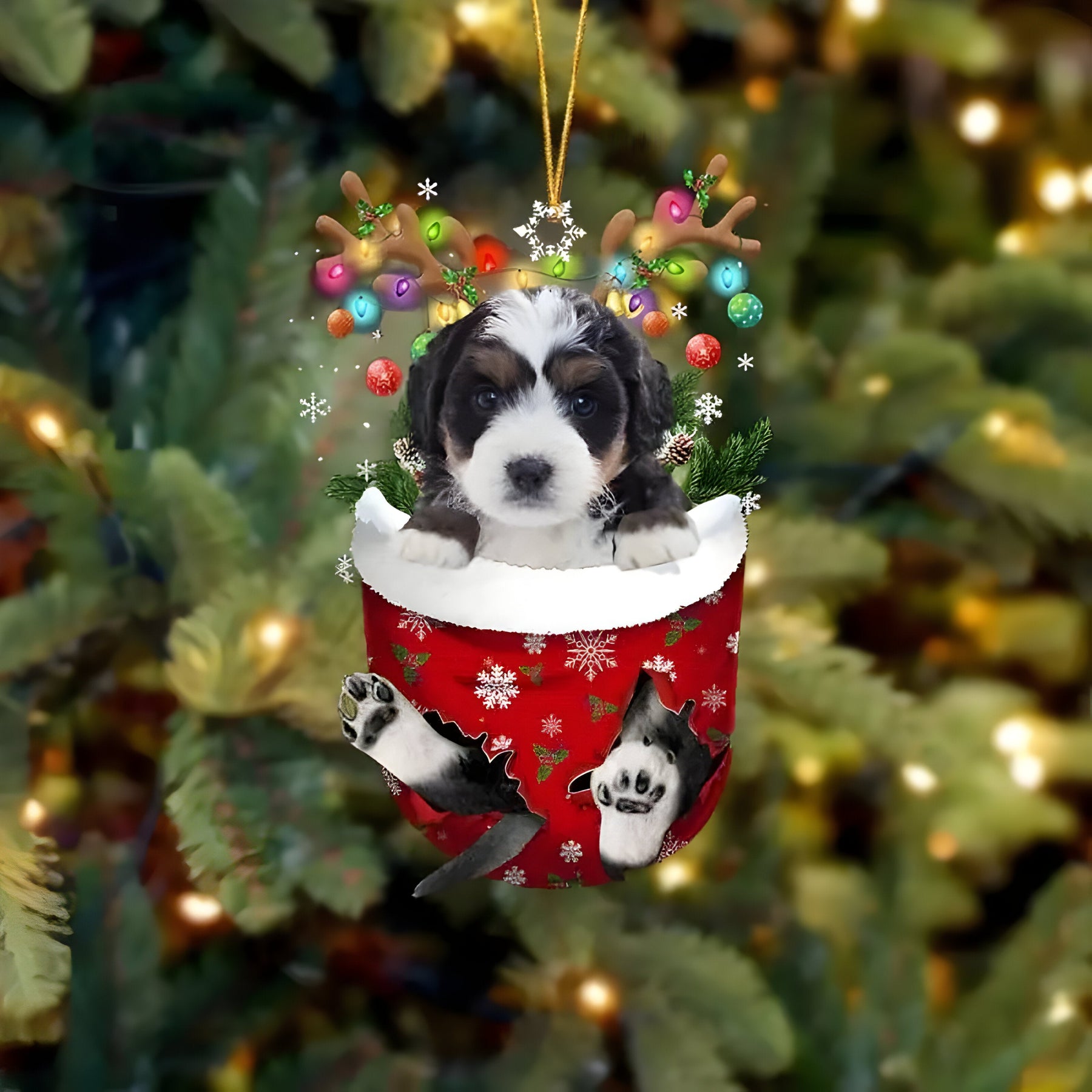 pets : Schattige Pupp Decoratie | Kerstboom Hangertje Hond - Feestelijke Charme en Cadeau voor Hondenliefhebbers in Stijl Q van Pantinoshop