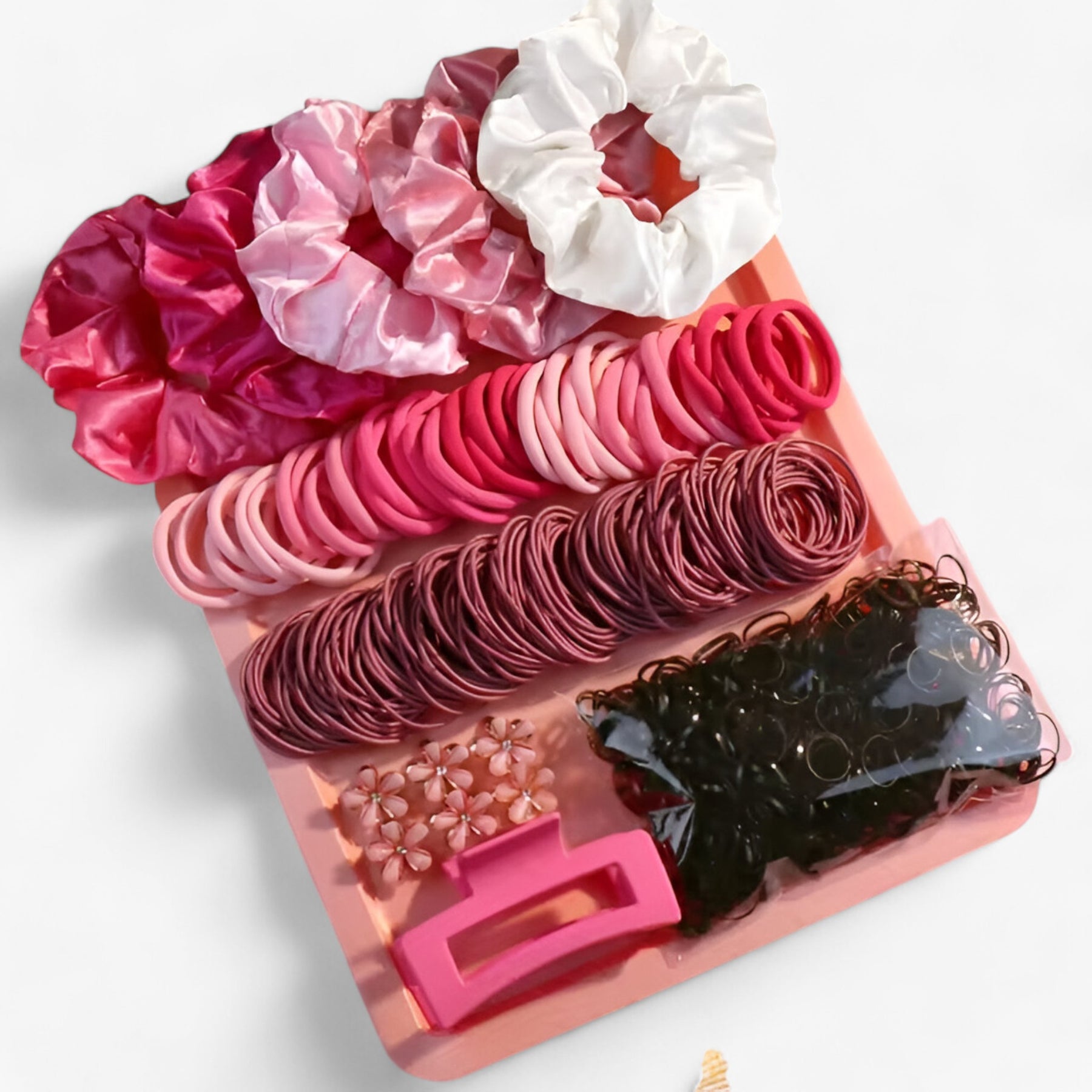 Fleur | Modieuze Roze Haaraccessoire Set - €25 : Fleur | Modieuze Roze Haaraccessoire Set in 4 van Pantinoshop